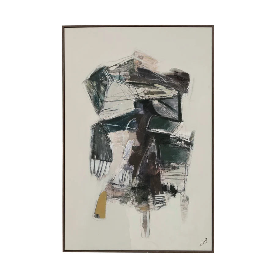 "Silvon" Framed Canvas ARTWORK - framed art Renwil