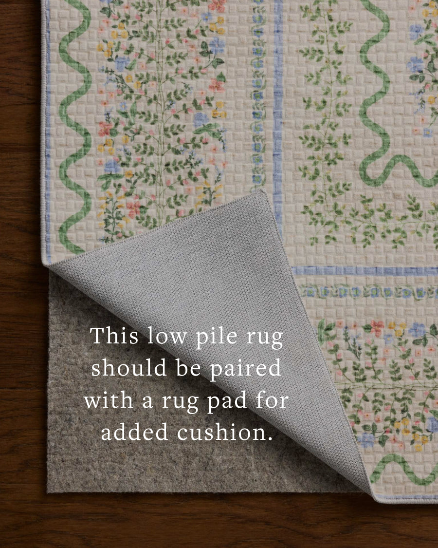 Rifle Paper Co. x Loloi Orchard Ivory / Multi Machine Washable Rug, 18" x 18" – view 5