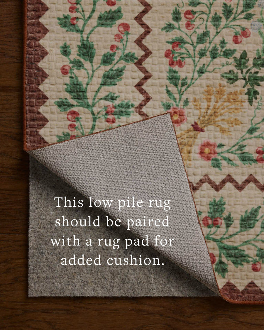 Rifle Paper Co. x Loloi Orchard Antique Ivory / Multi Machine Washable Rug, 18" x 18" – view 5