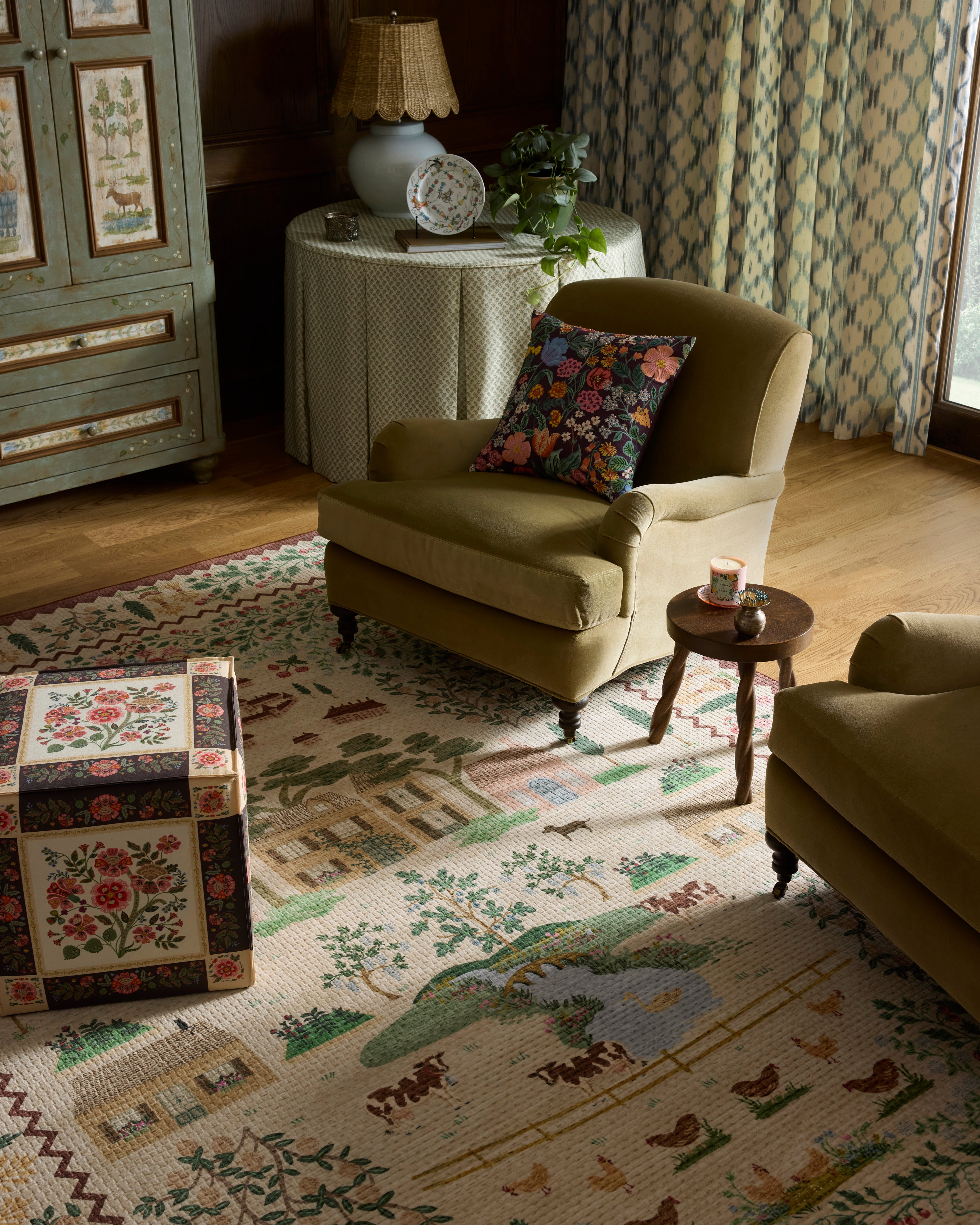 Rifle Paper Co. x Loloi Orchard Antique Ivory / Multi Machine Washable Rug RUGS - synthetic Loloi
