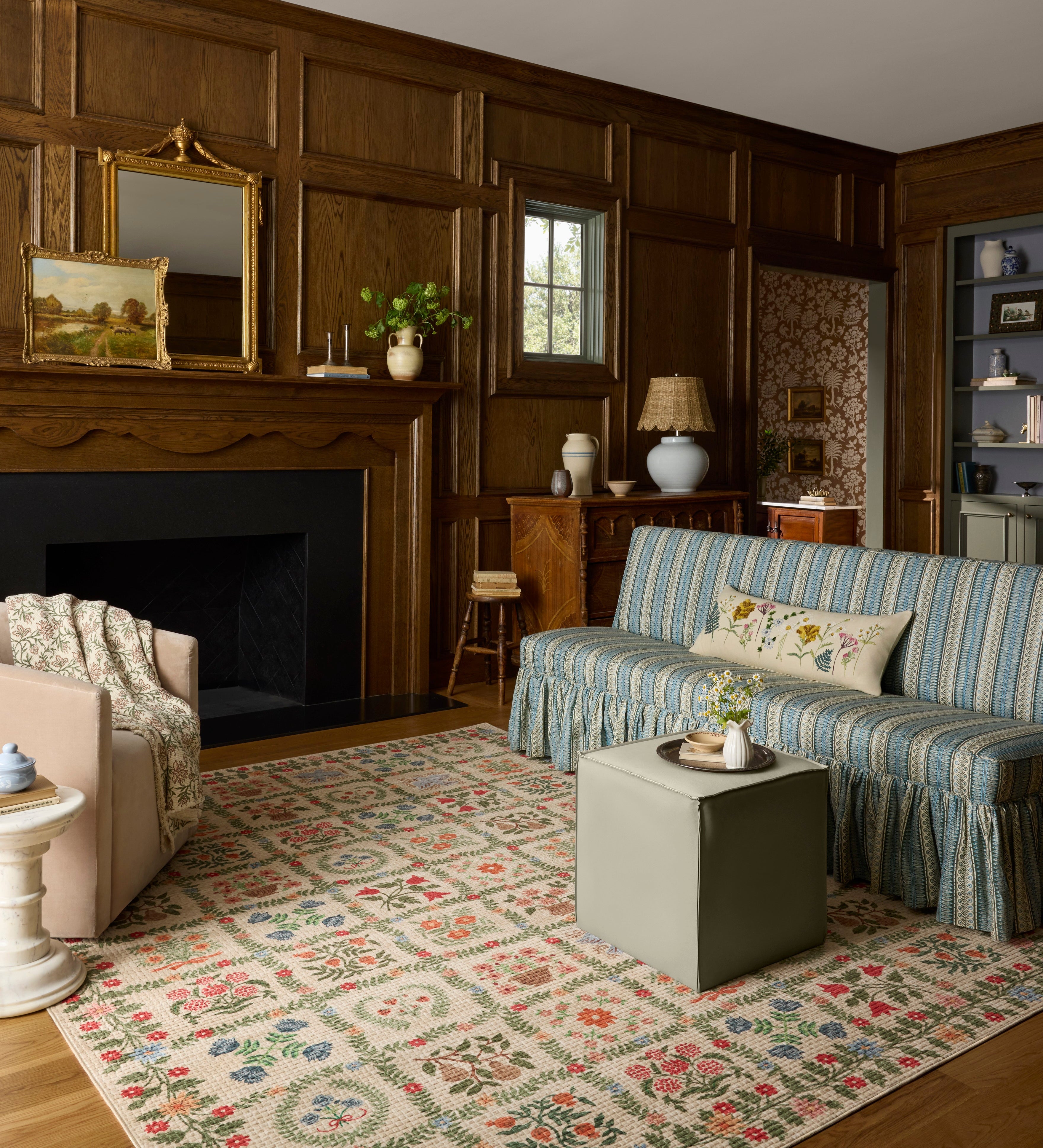 Rifle Paper Co. x Loloi Orchard Beige / Multi Machine Washable Rug