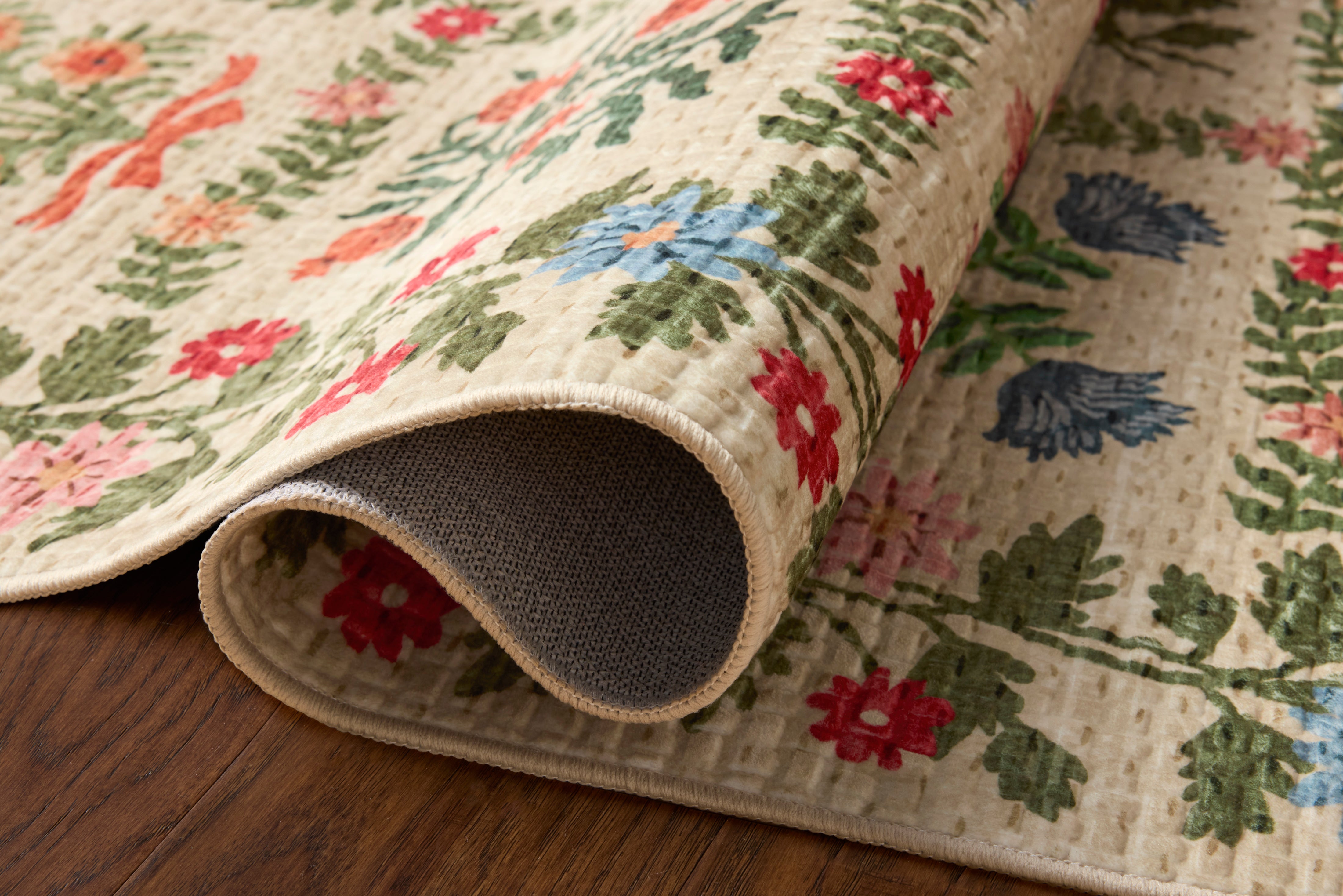 Rifle Paper Co. x Loloi Orchard Beige / Multi Machine Washable Rug, 18" x 18" – view 4
