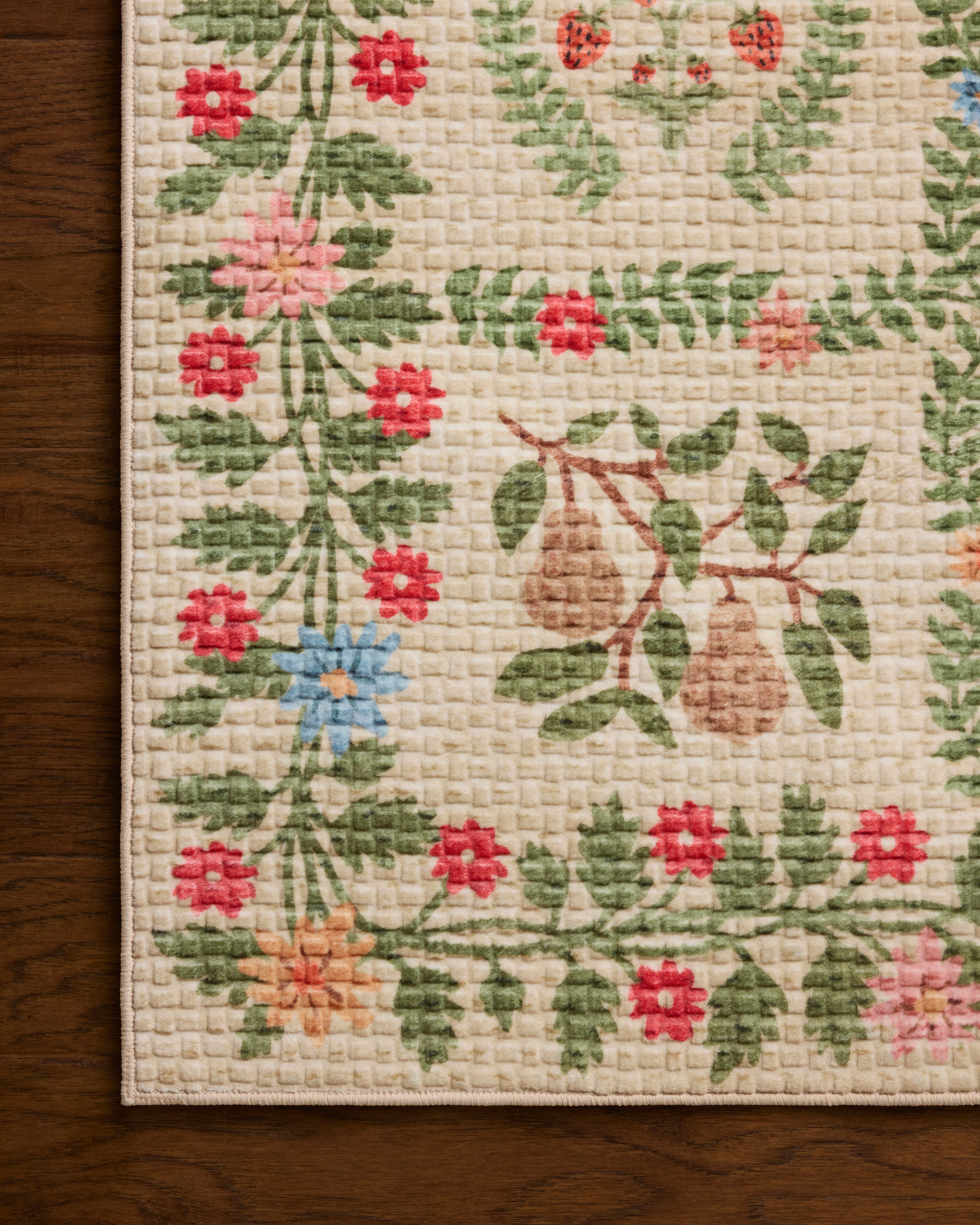 Rifle Paper Co. x Loloi Orchard Beige / Multi Machine Washable Rug RUGS - synthetic Loloi
