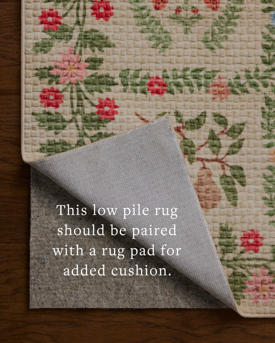 Rifle Paper Co. x Loloi Orchard Beige / Multi Machine Washable Rug, 18" x 18" – view 6