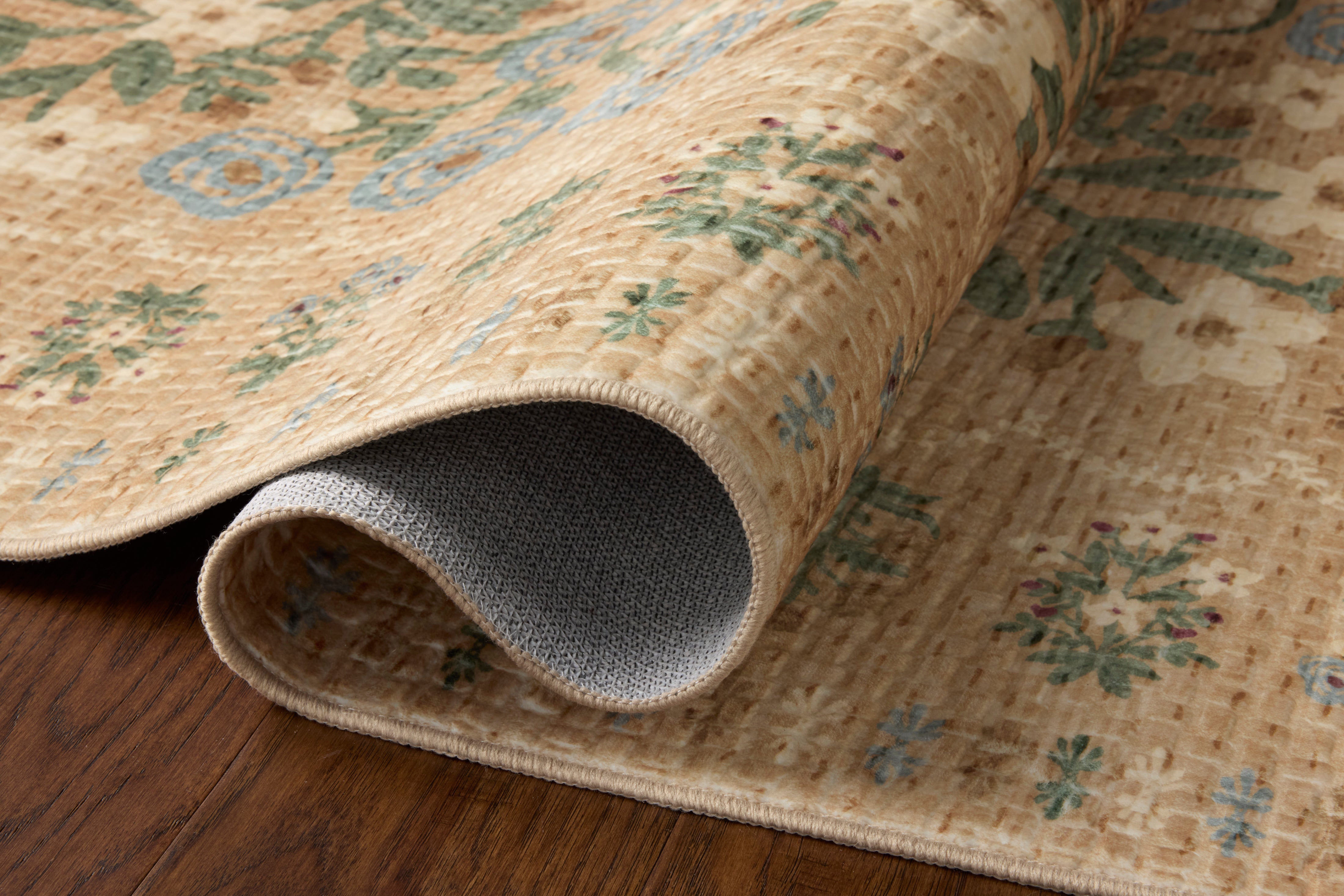 Rifle Paper Co. x Loloi Orchard Sand / Multi Machine Washable Rug, 18" x 18" – view 4