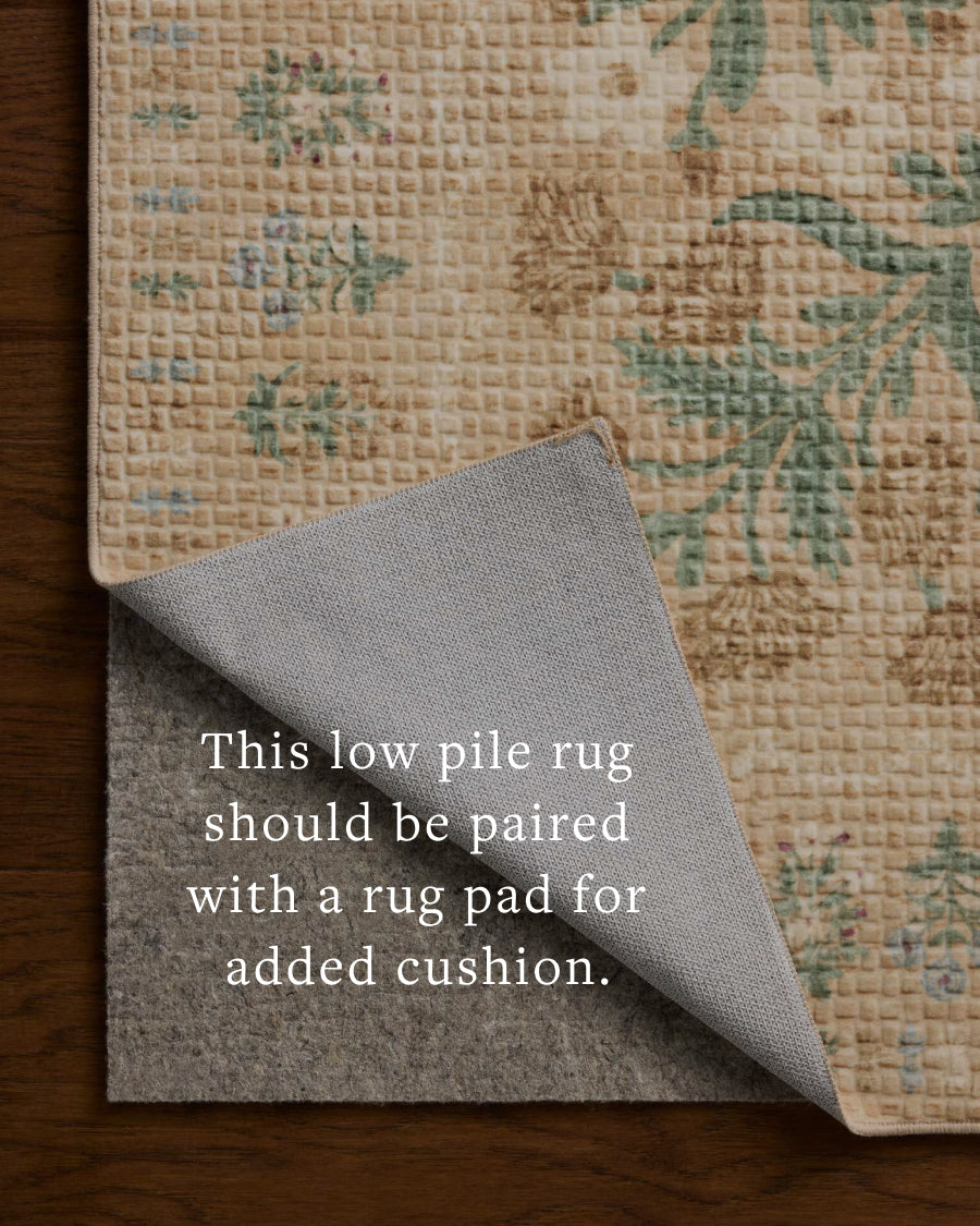 Rifle Paper Co. x Loloi Orchard Sand / Multi Machine Washable Rug, 18" x 18" – view 6