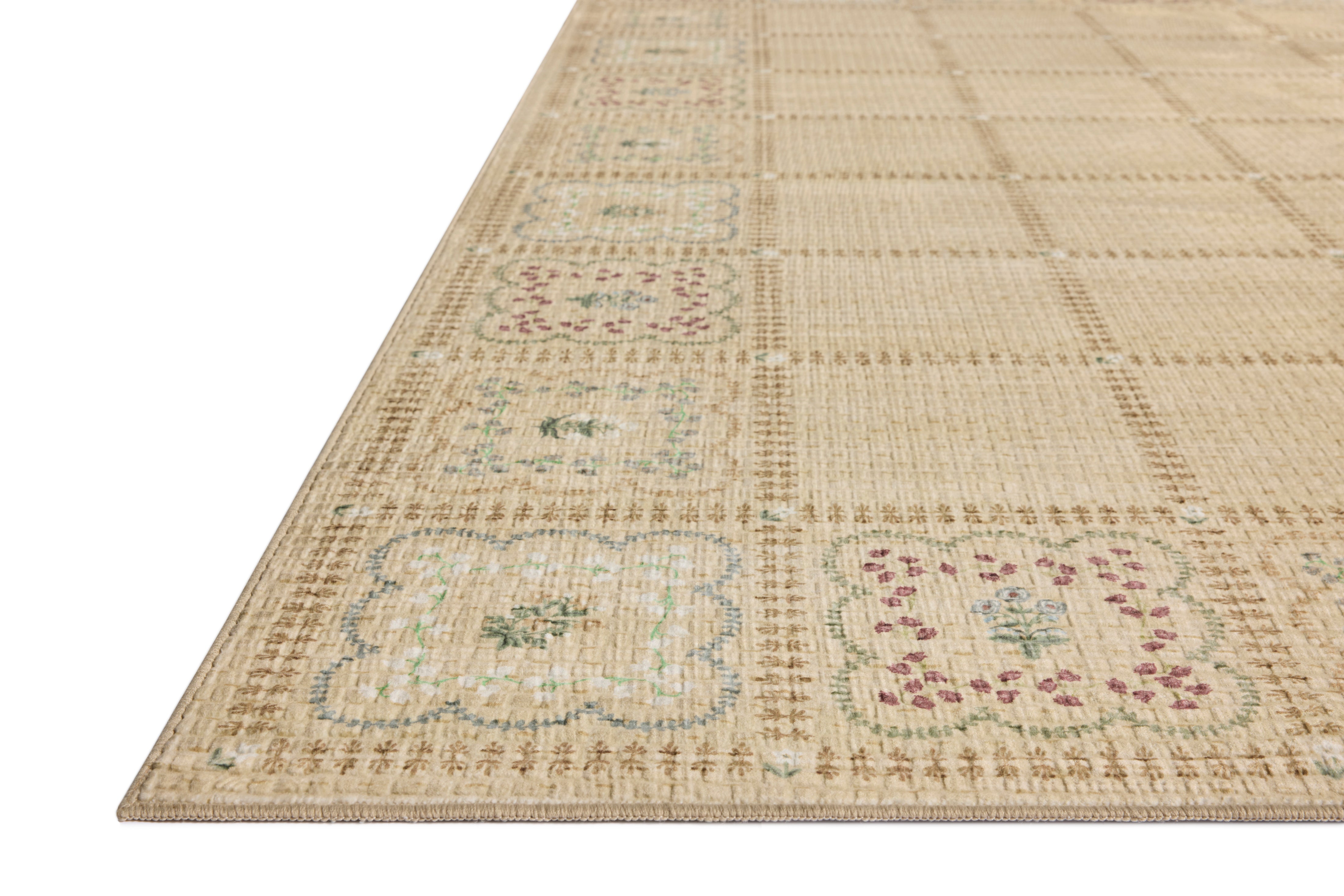 Rifle Paper Co. x Loloi Orchard Natural / Multi Machine Washable Rug, 18" x 18" – view 3