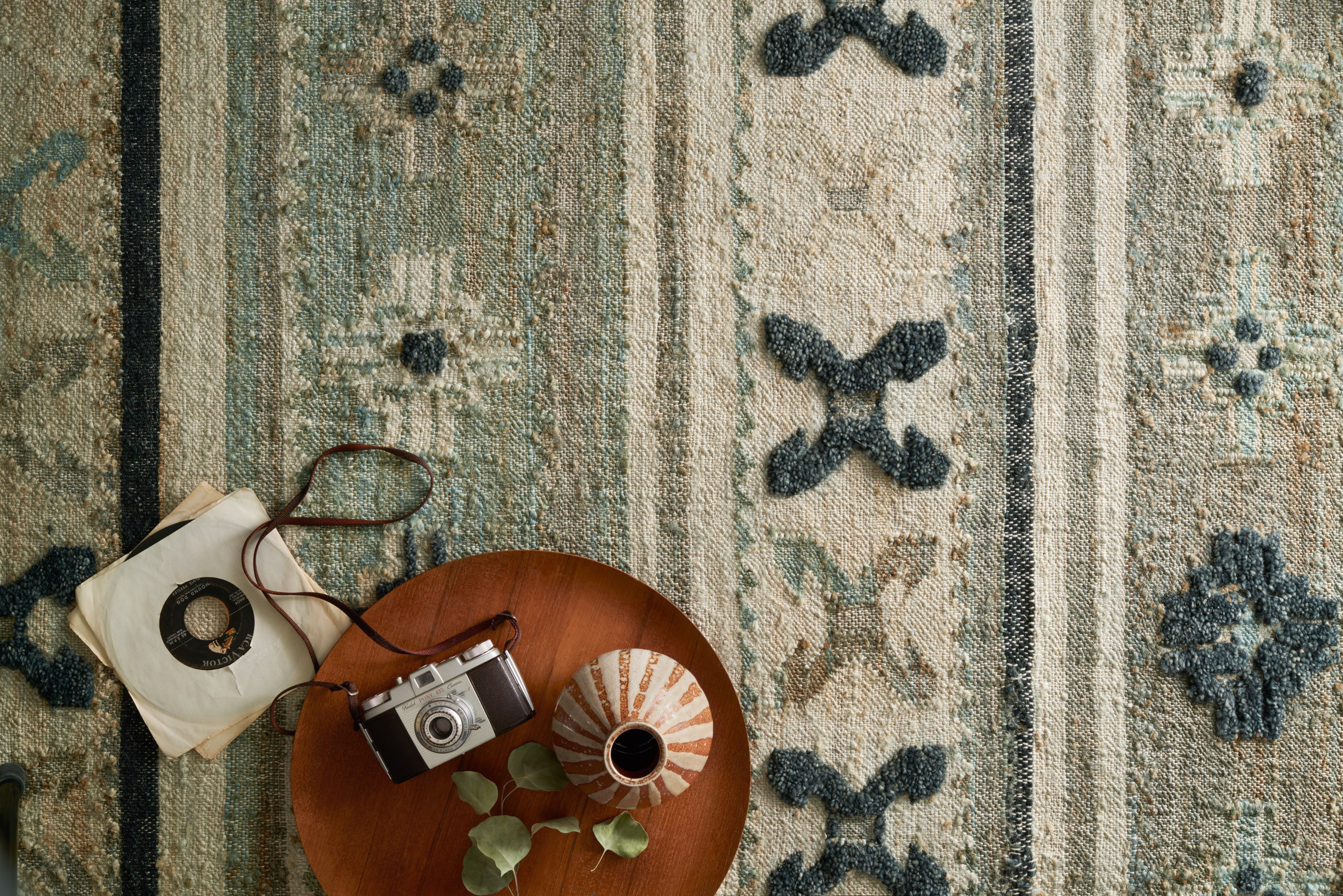 Loloi Owen Aqua / Ink Rug RUGS - wool Loloi