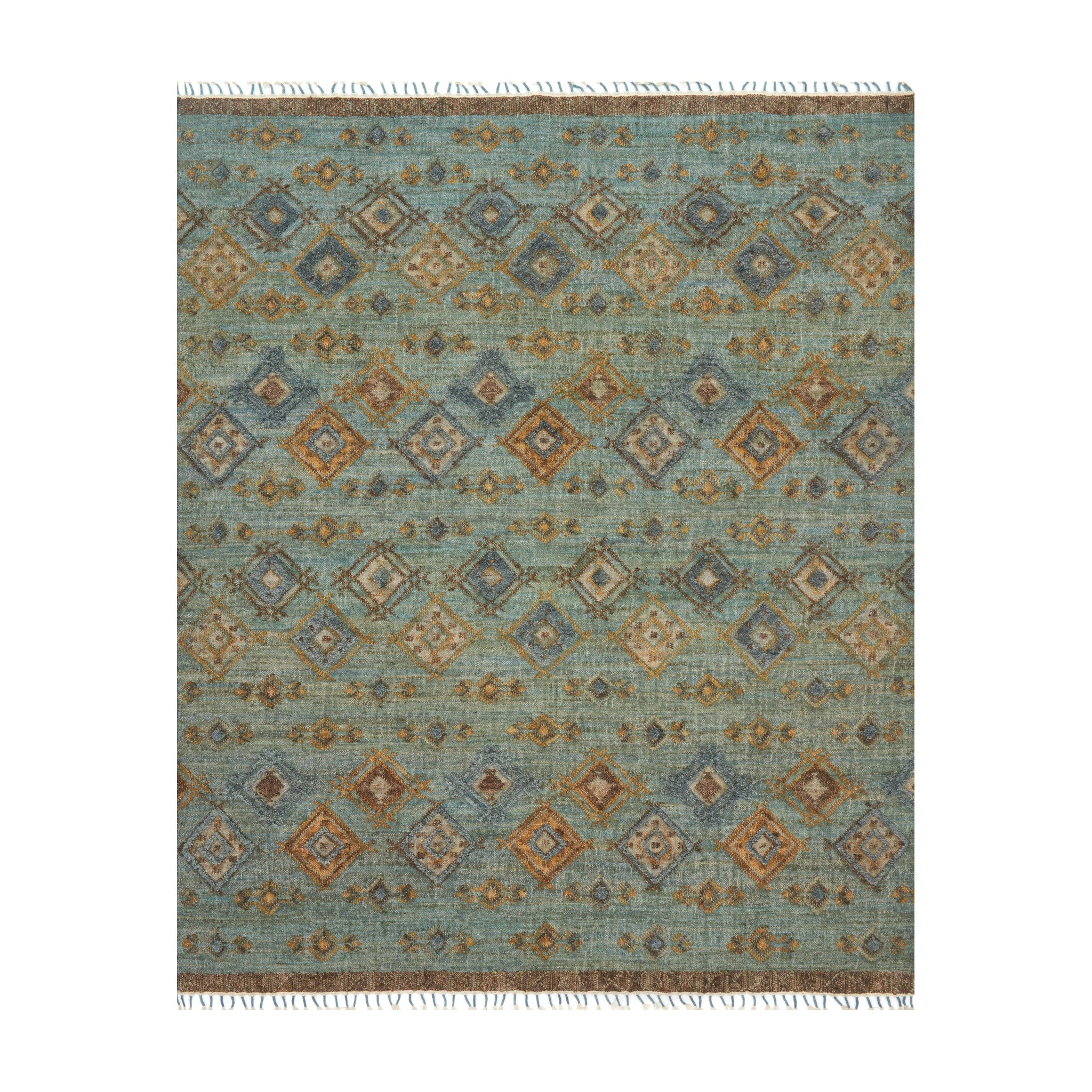 Loloi Owen Sea / Blue Rug, 18" x 18"