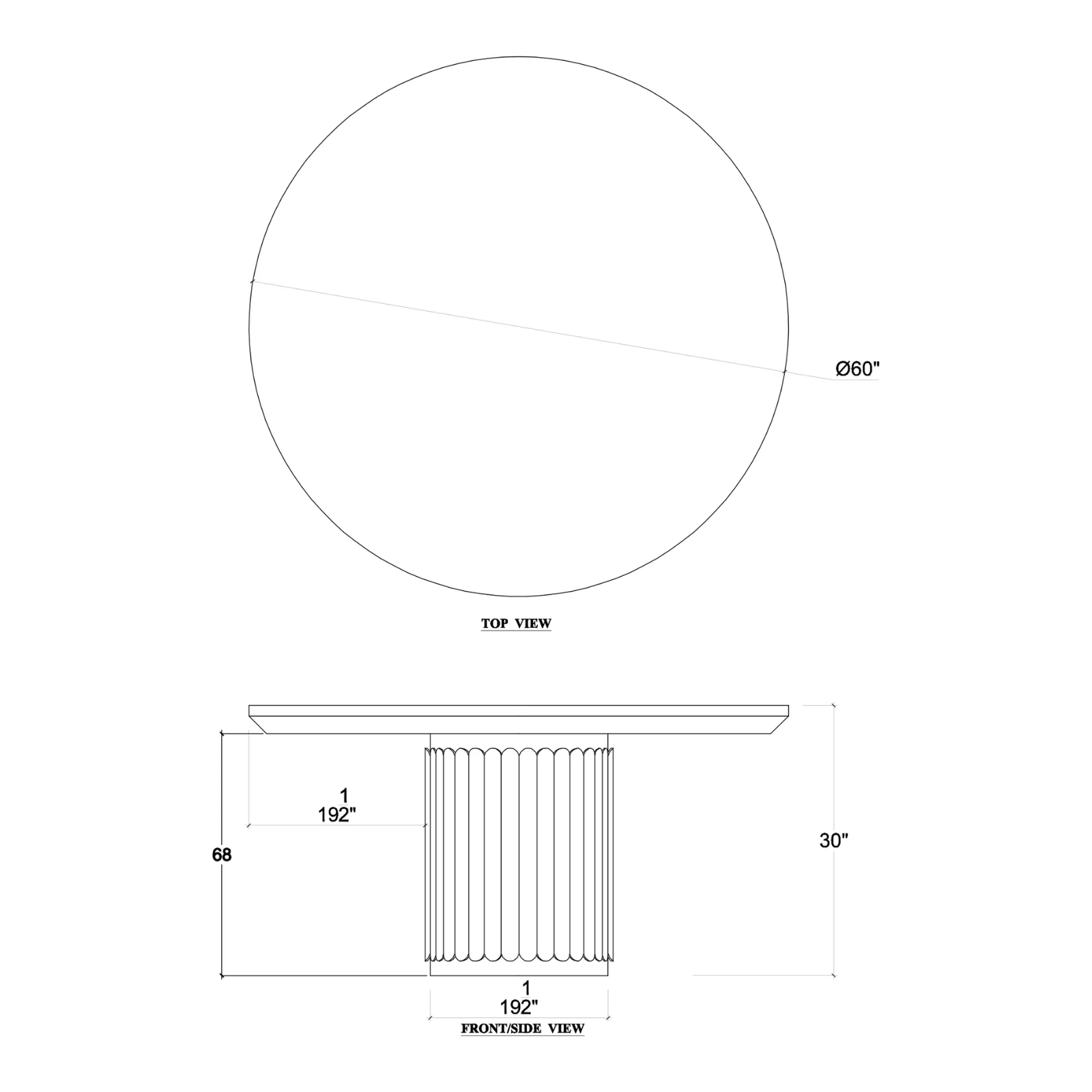 Portia Round 60" Dining Table - Sandbar - Rug & Weave