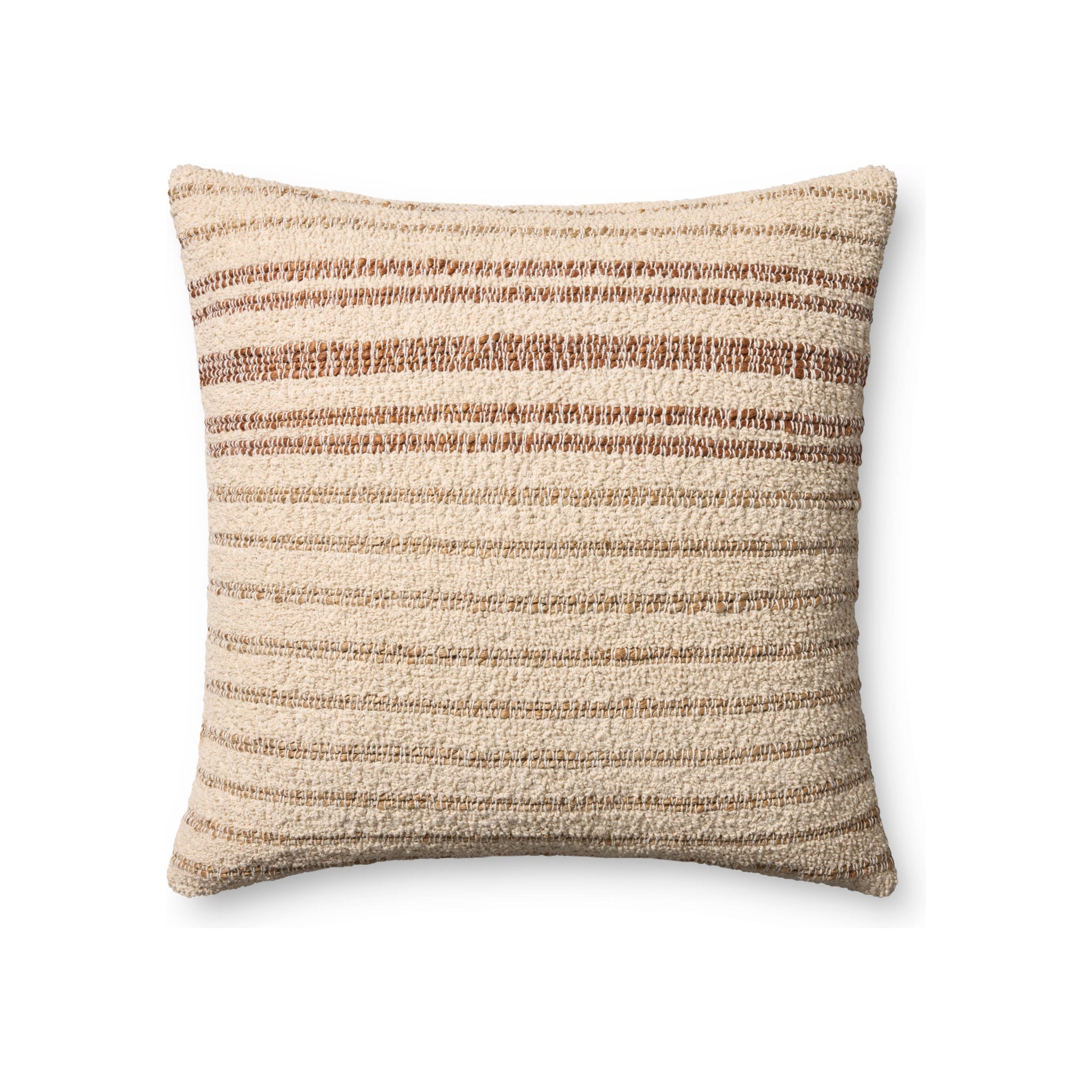Amber Lewis x Loloi Atley Pillow, Natural / Amber 22x22 Cover Only