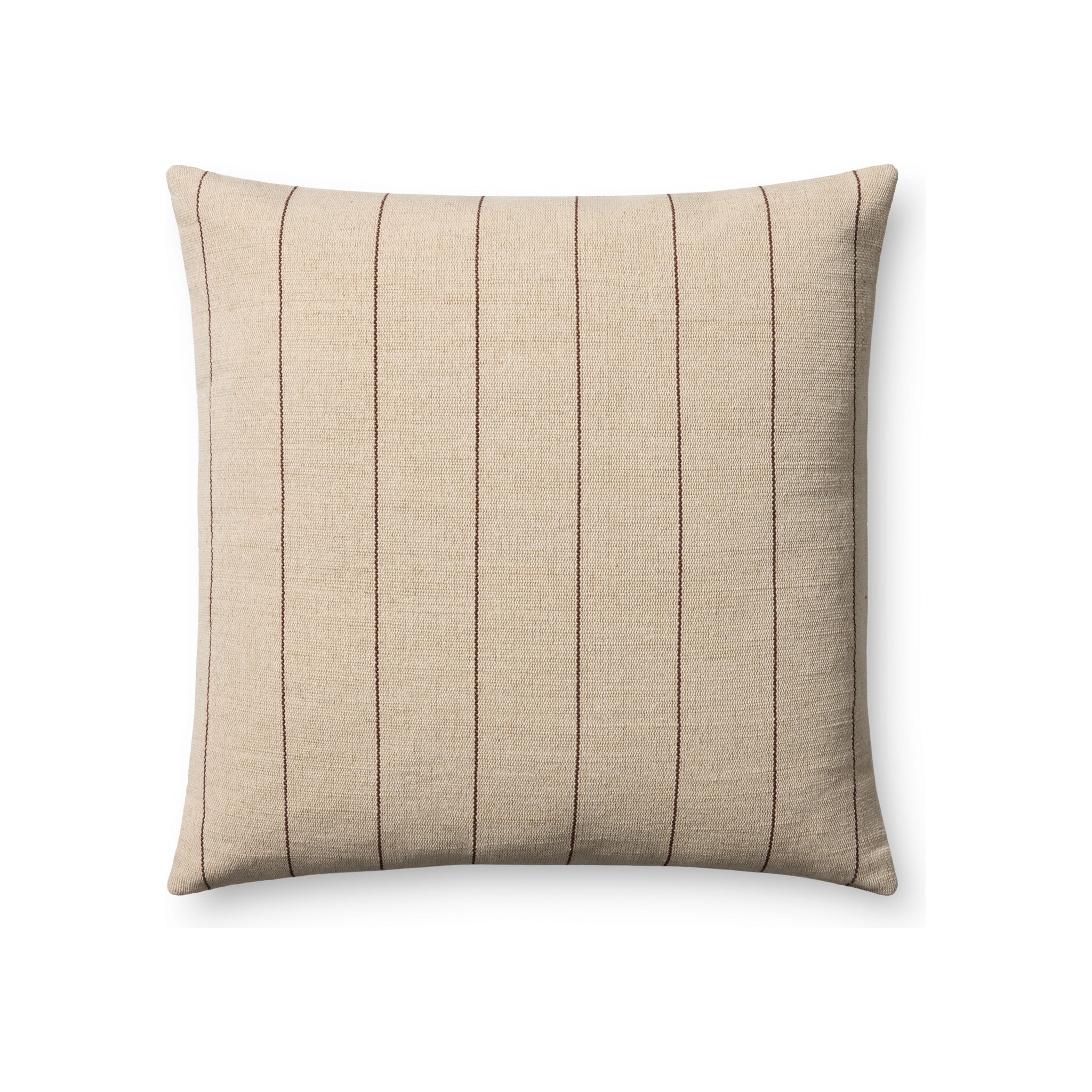 Amber Lewis x Loloi Keisha Pillow, Natural / Brown 18x18 Cover Only
