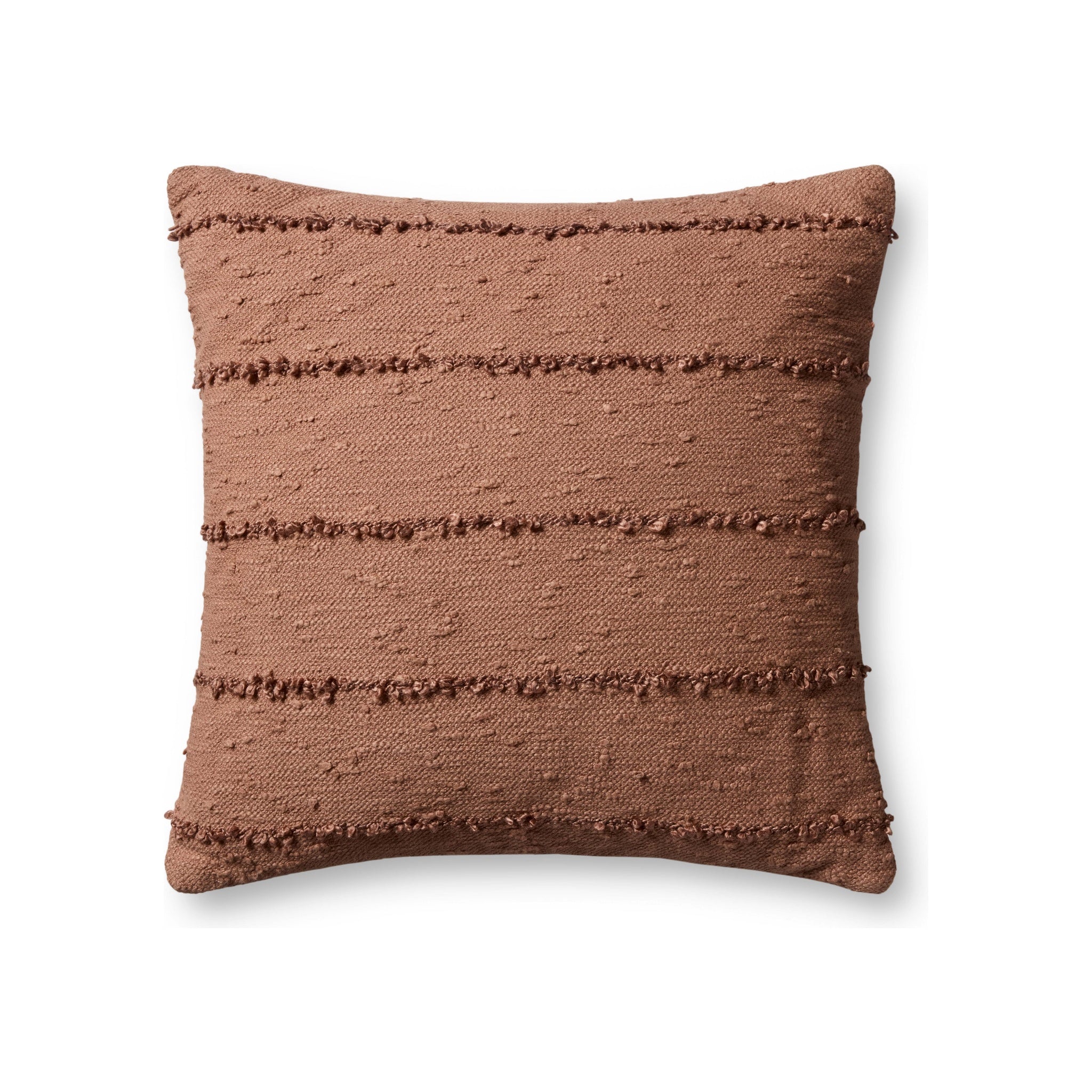 Loloi Boone Pillow, Rustic Brown 26x26 Cover Only