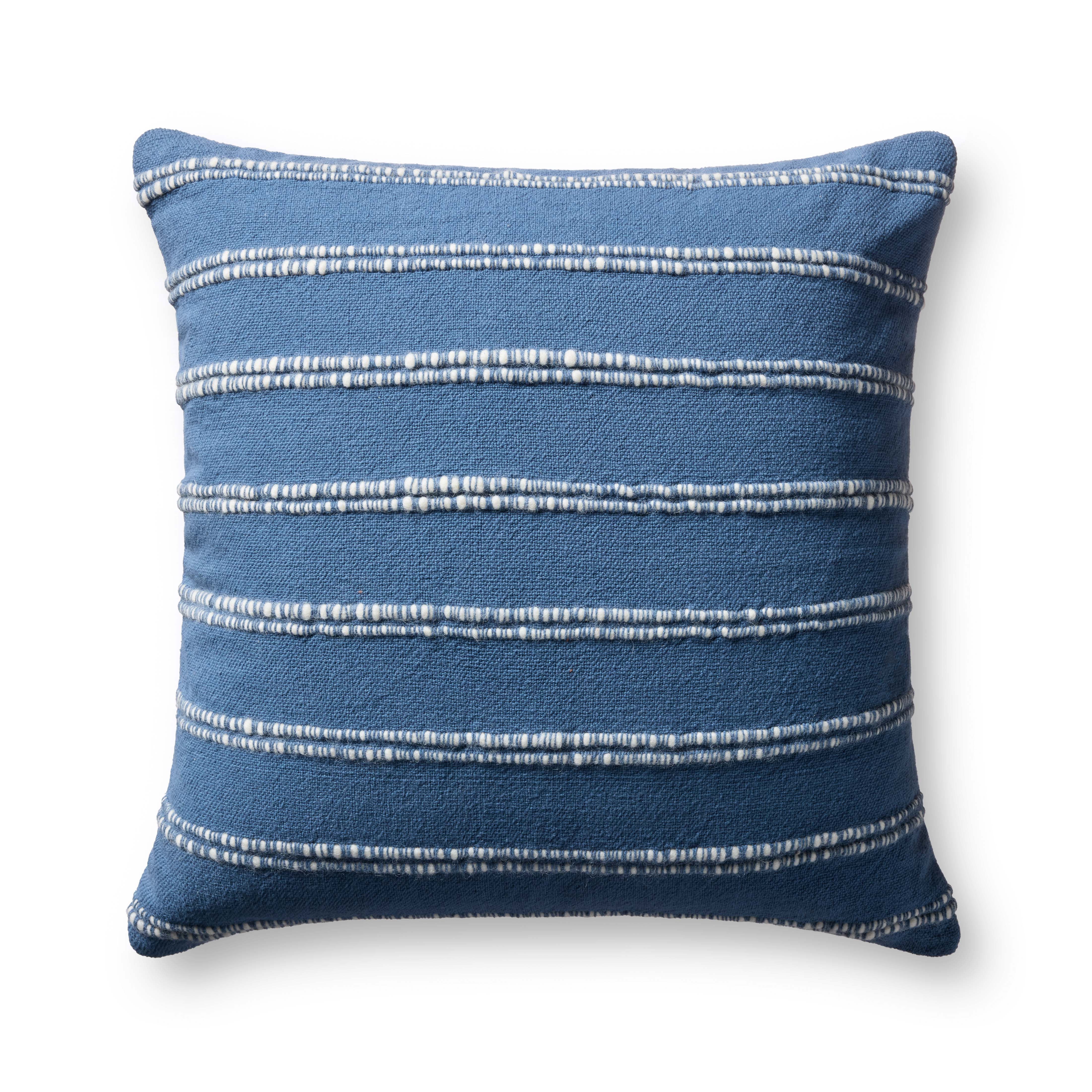 Magnolia Home by Joanna Gaines x Loloi Landry Blue / Natural Pillow, Cover Only