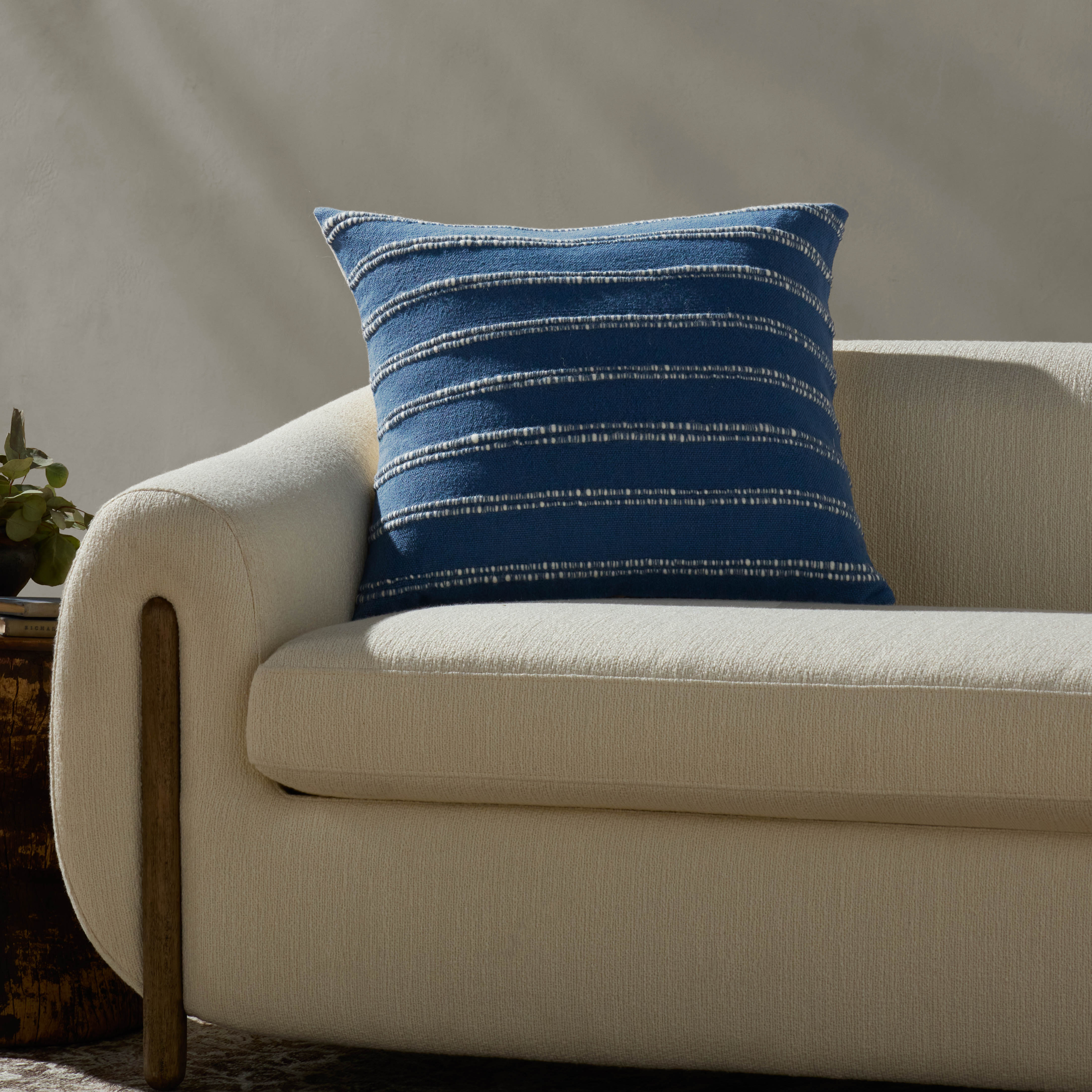 Magnolia Home by Joanna Gaines x Loloi Landry Blue / Natural Pillow