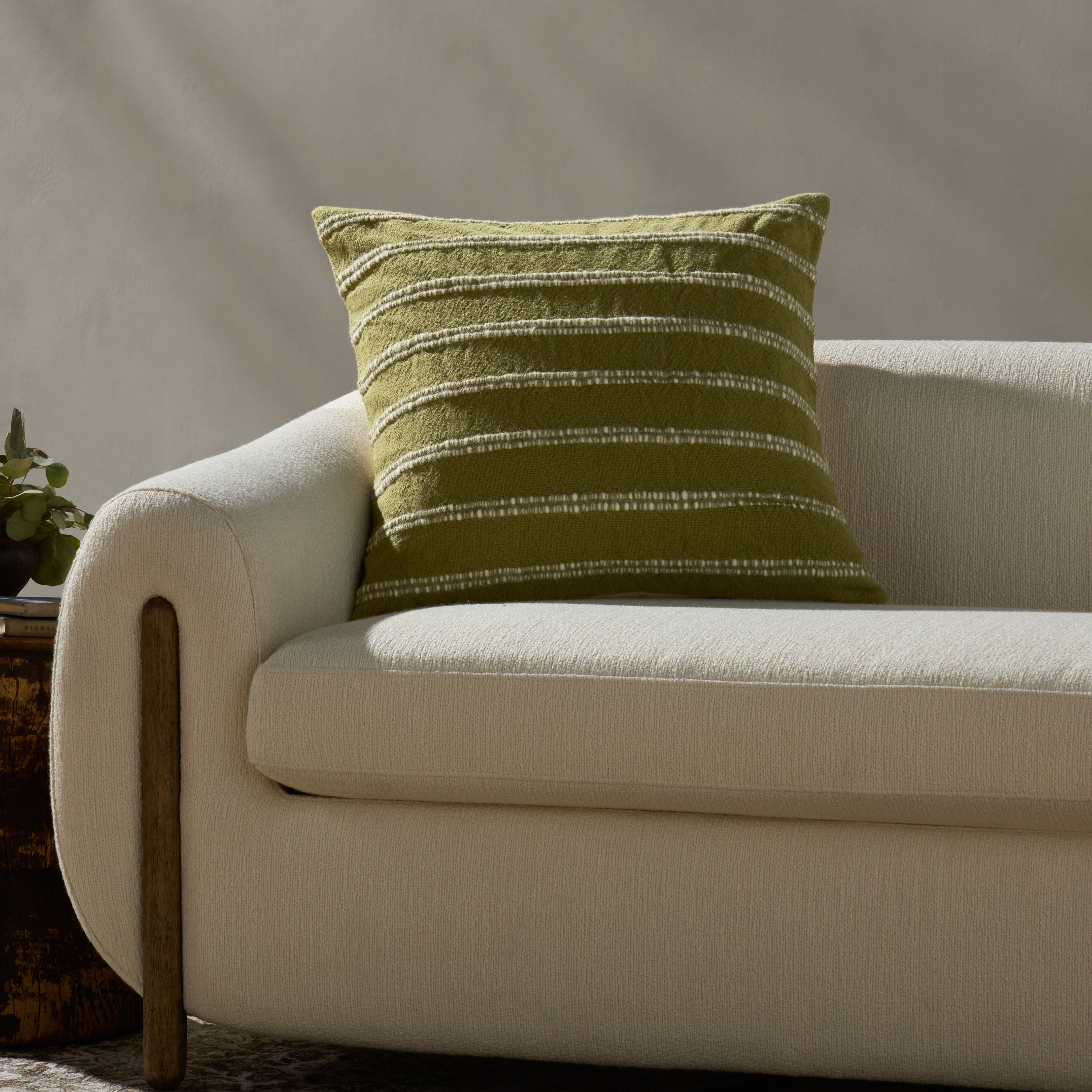 Magnolia Home by Joanna Gaines x Loloi Landry Green / Natural Pillow