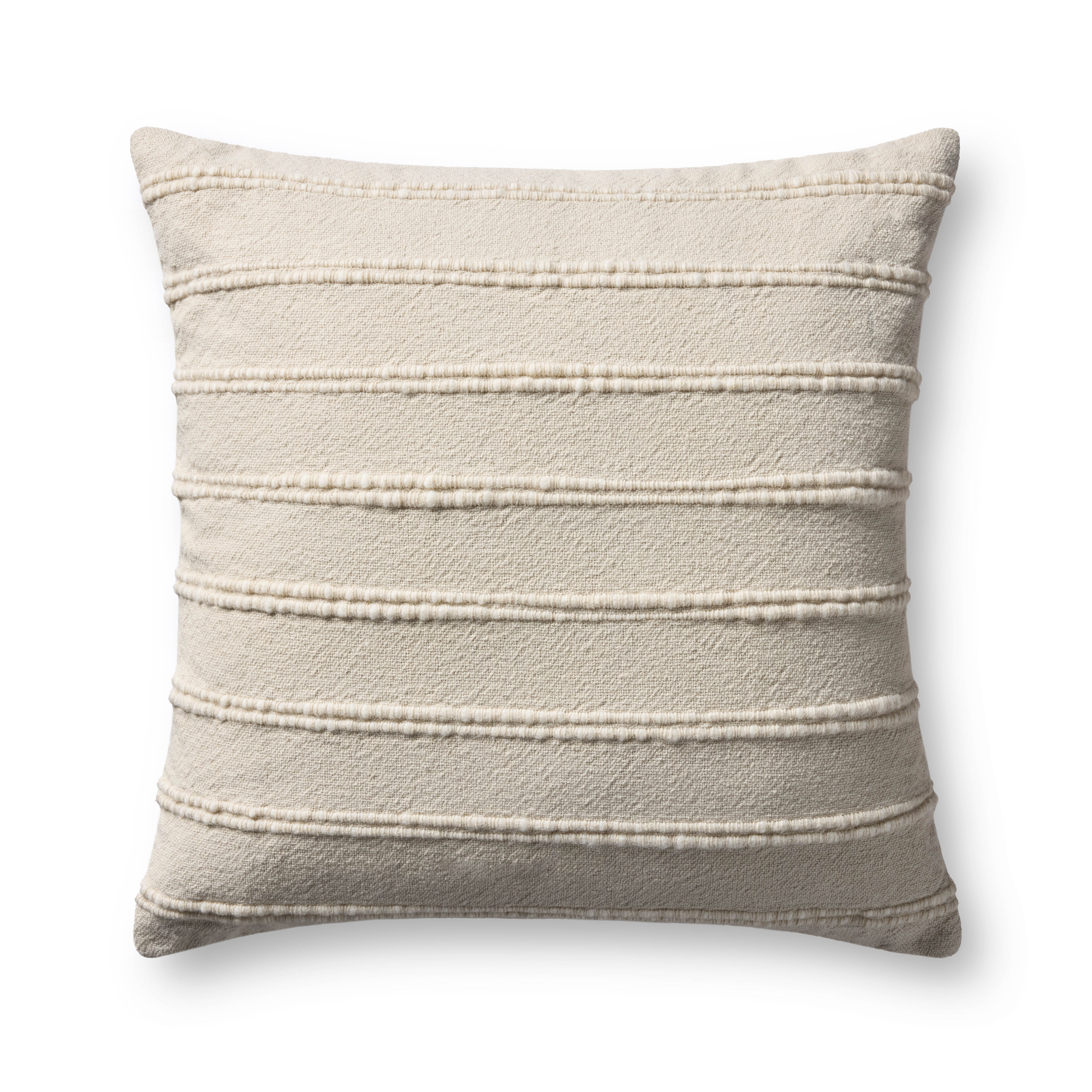 Magnolia Home by Joanna Gaines x Loloi Landry Ivory / Natural Pillow, Cover Only