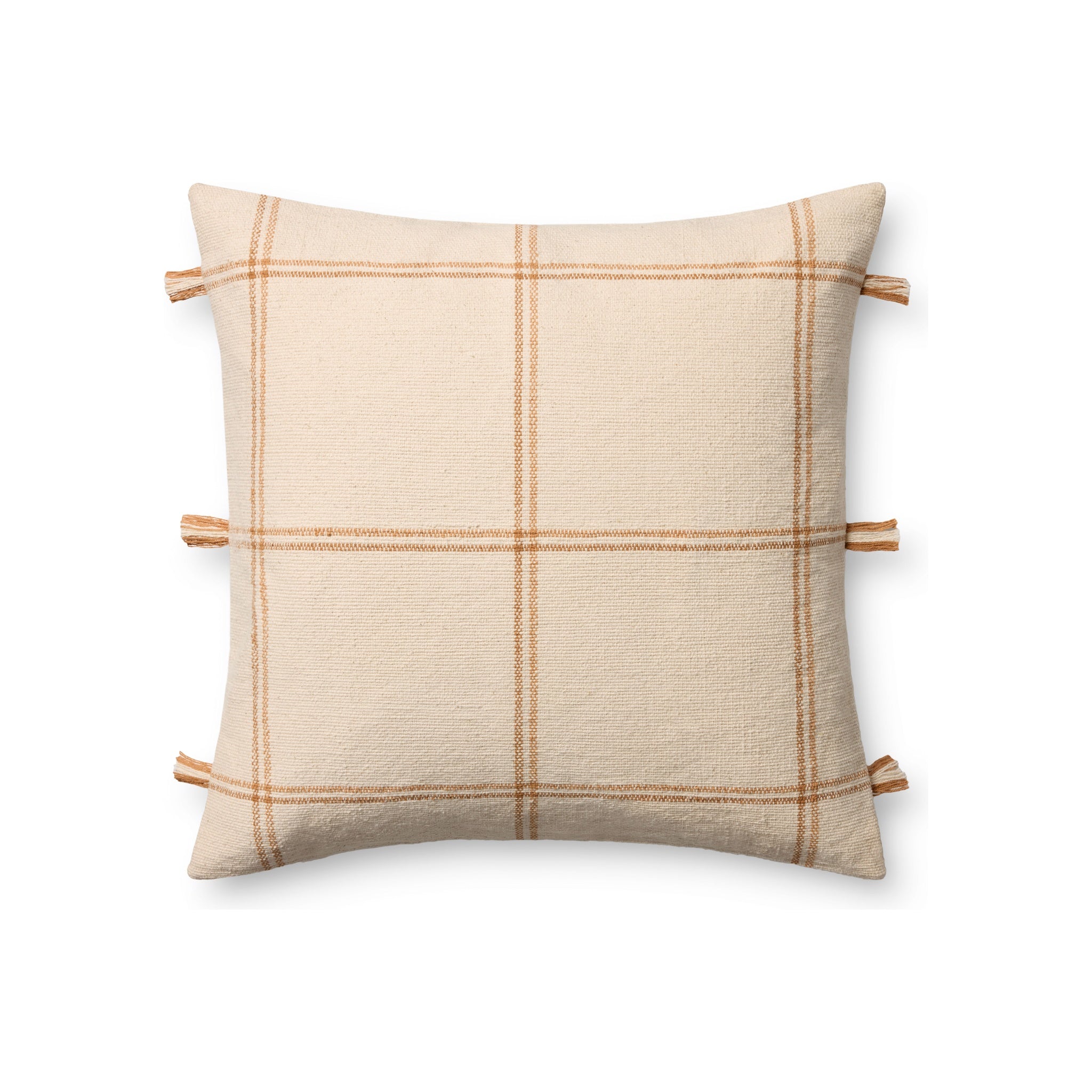 Amber Lewis x Loloi Lainey Pillow, Natural / Amber 24" x 24" Cover Only