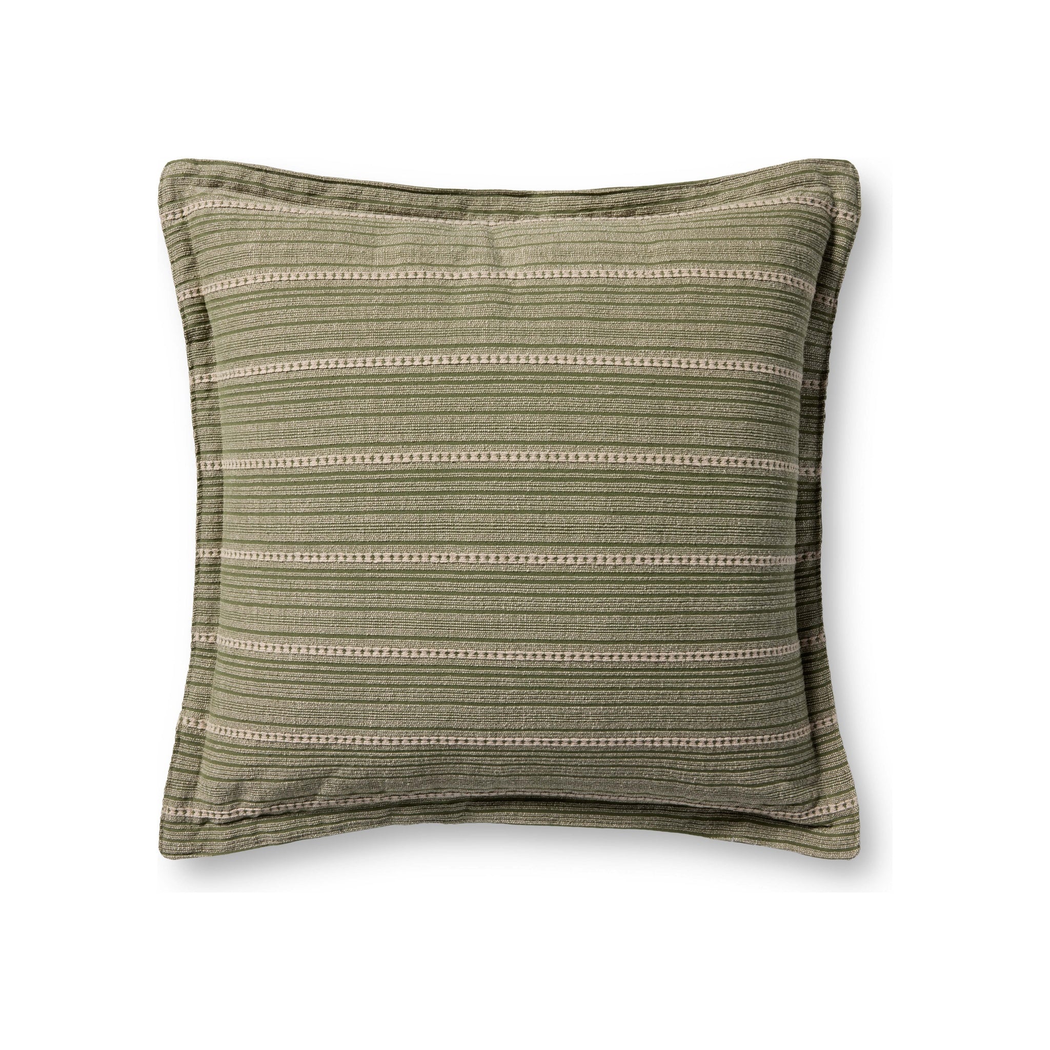 Chris Loves Julia x Loloi Howie Pillow, Green / Natural 22x22 Cover Only