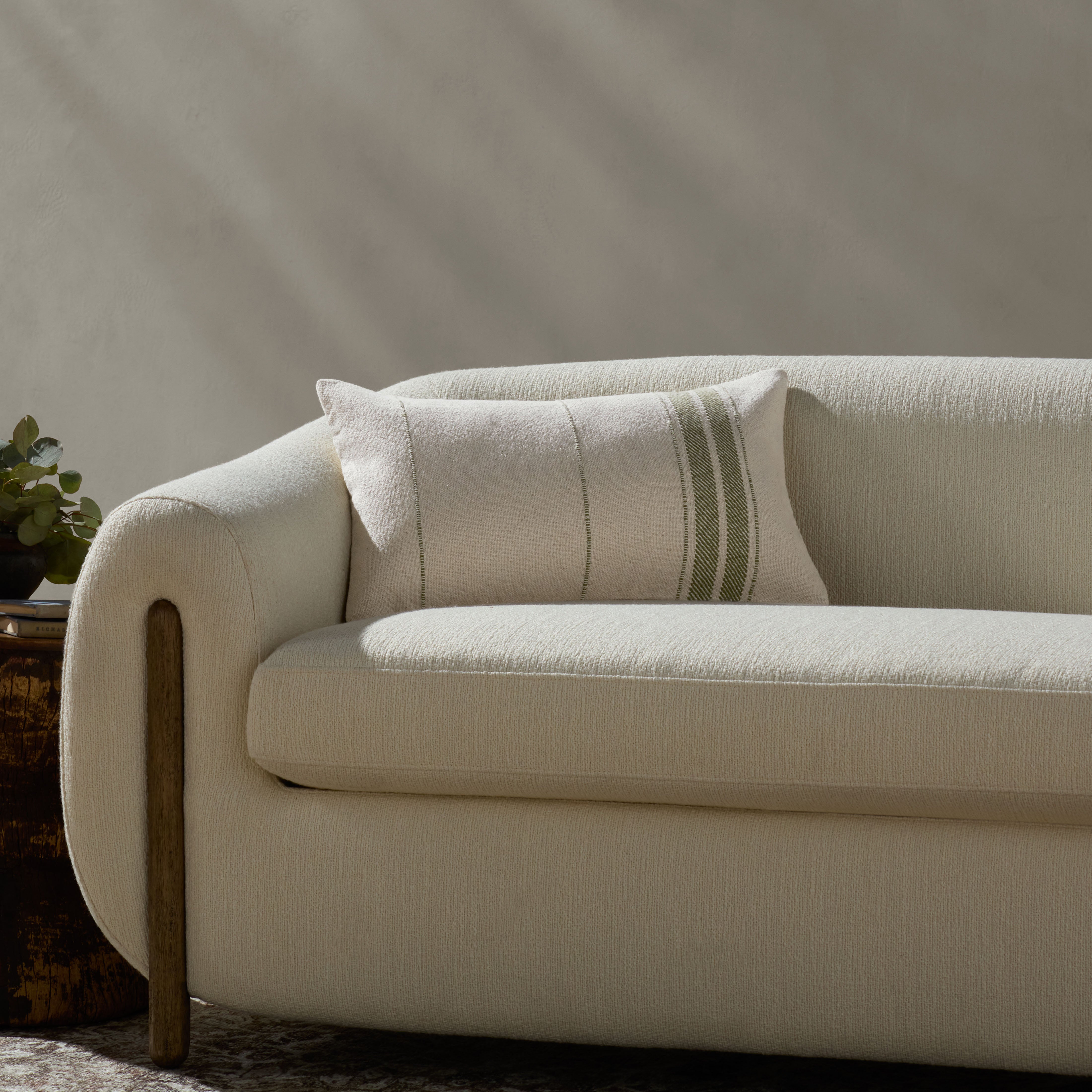 Magnolia Home by Joanna Gaines x Loloi Selena Natural / Green Pillow