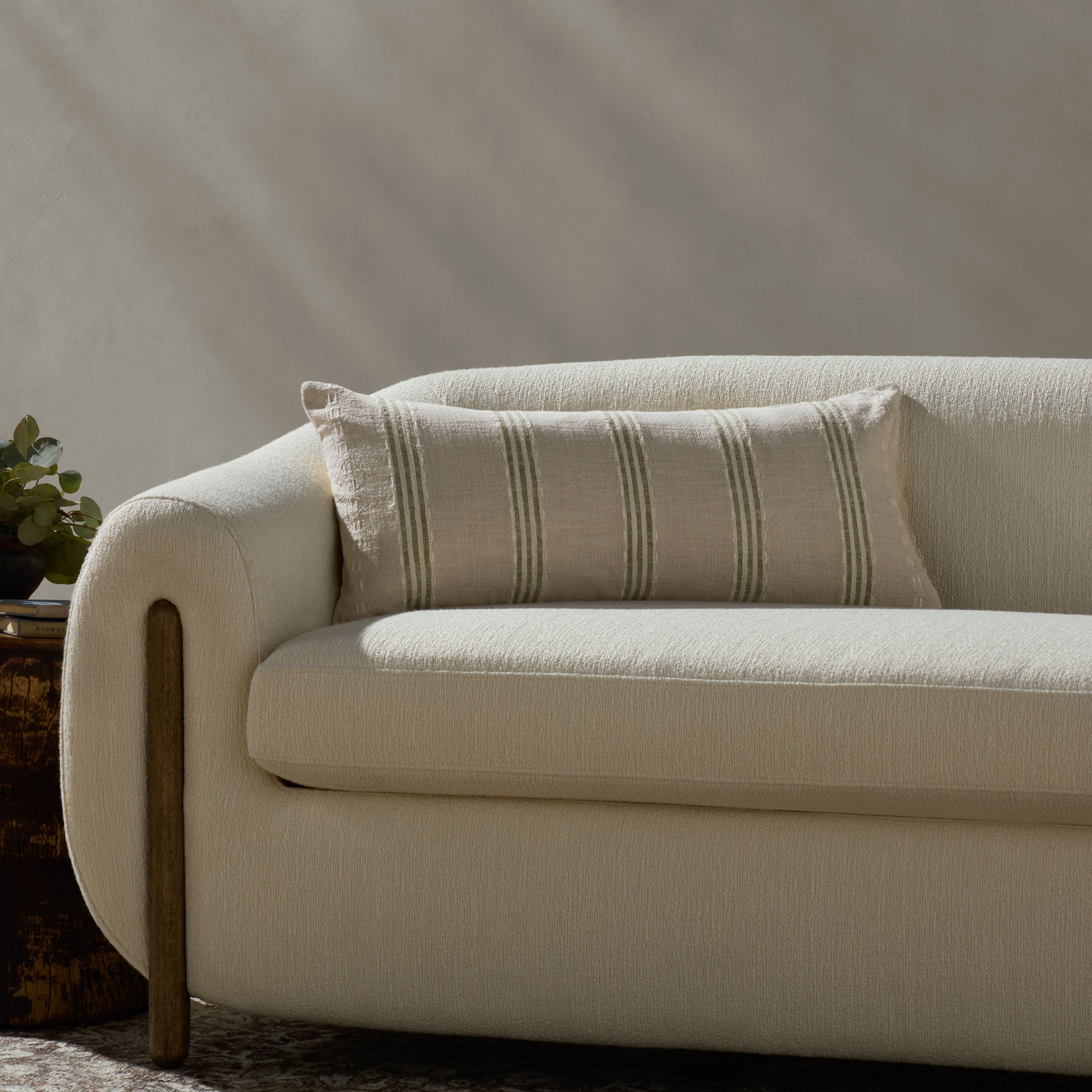 Magnolia Home by Joanna Gaines x Loloi Lincoln Natural / Green Pillow