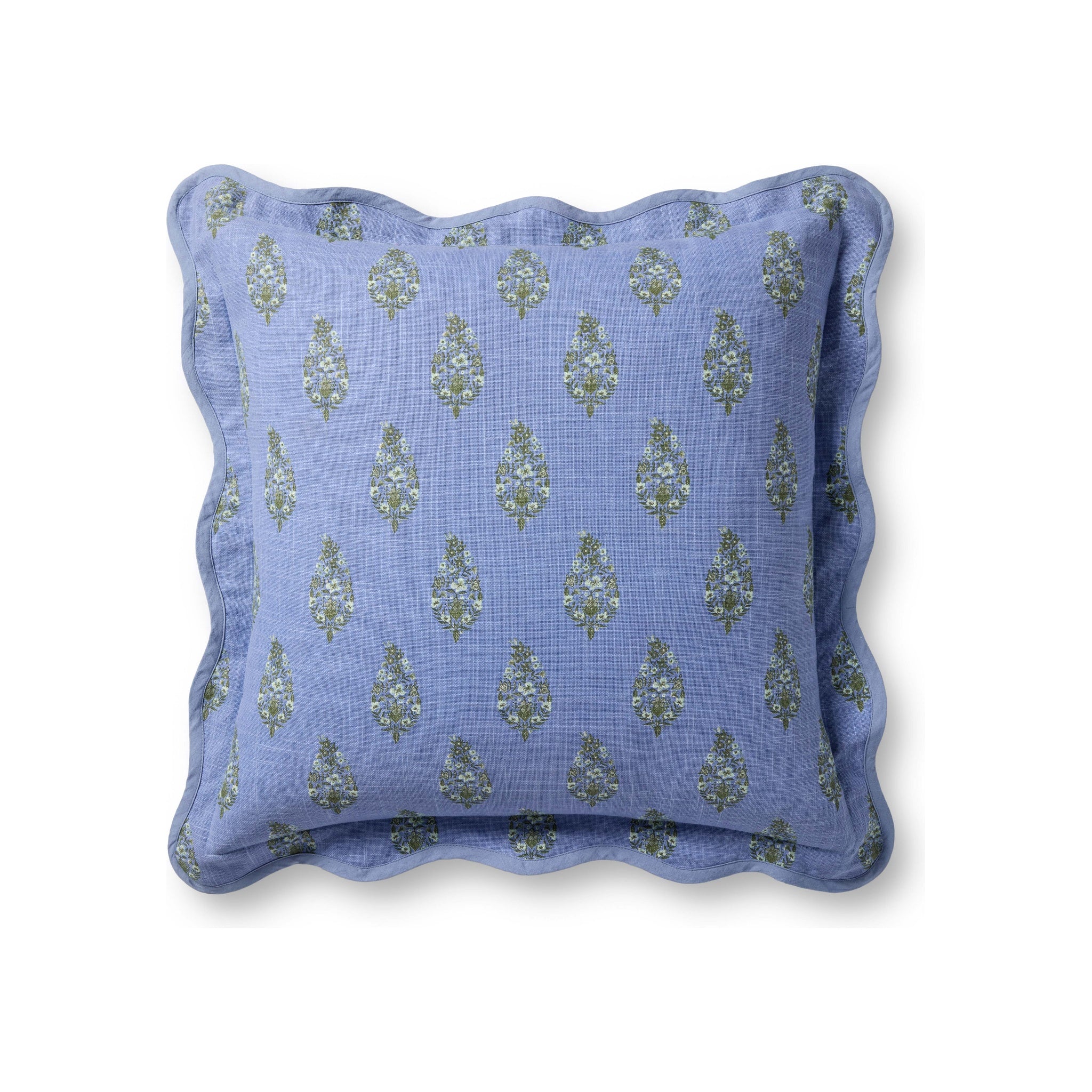 Rifle Paper Co x Loloi Paisley Pillow, Blue / Multi 22x22 Cover Only