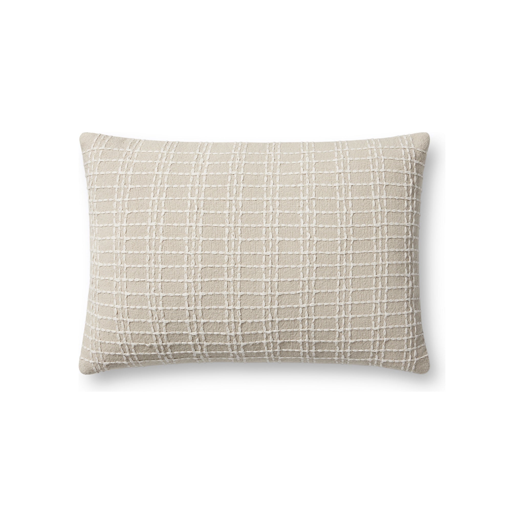 Jean Stoffer x Loloi Bertram Pillow, Beige / Ivory 16" x 26" Cover Only