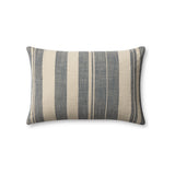 Angela Rose x Loloi Mia Pillow Throw Pillows Loloi Ivory / Denim 13" x 21" Cover Only