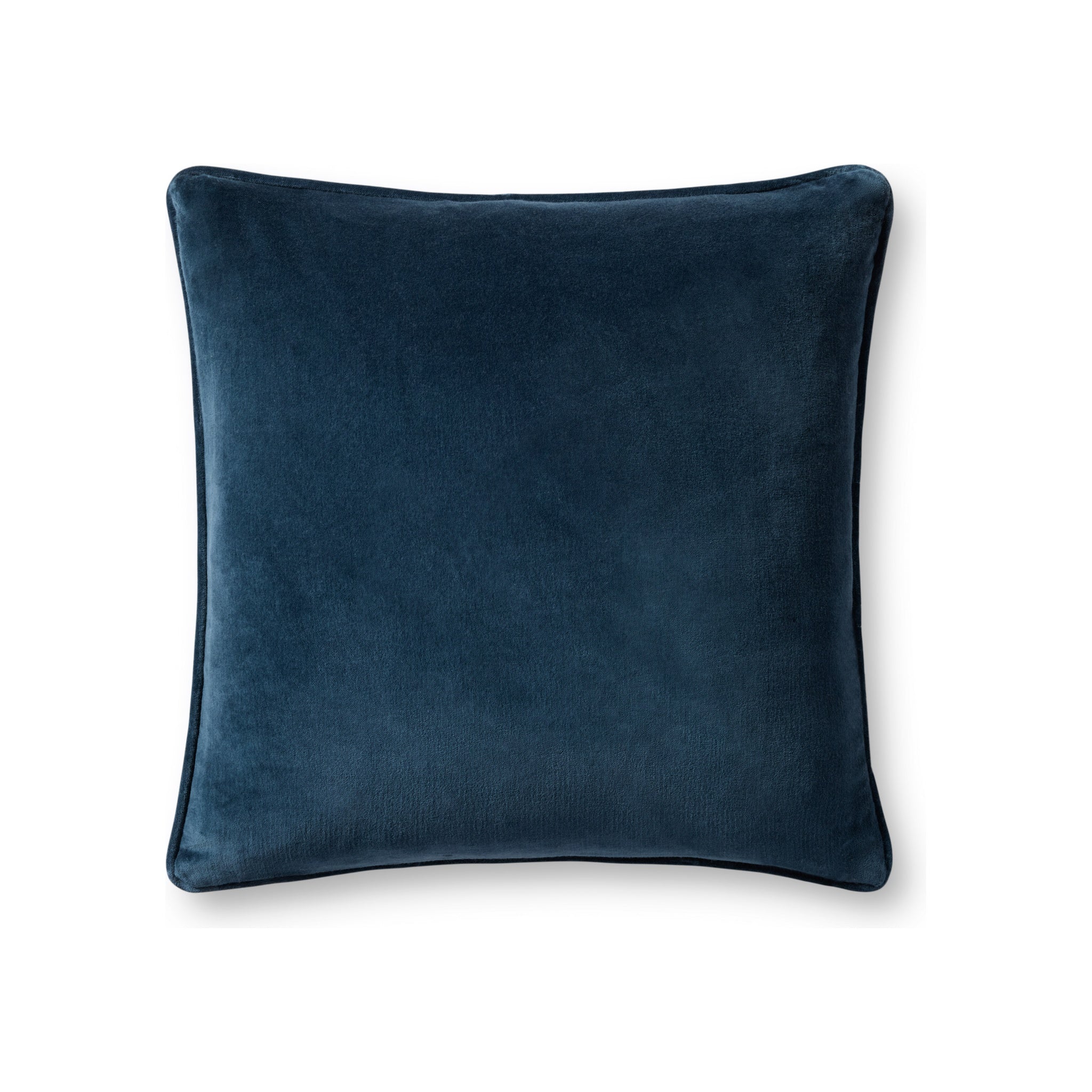Magnolia Home by Joanna Gaines x Loloi Lydia Pillow, Dark Blue 18x18 with Down Insert