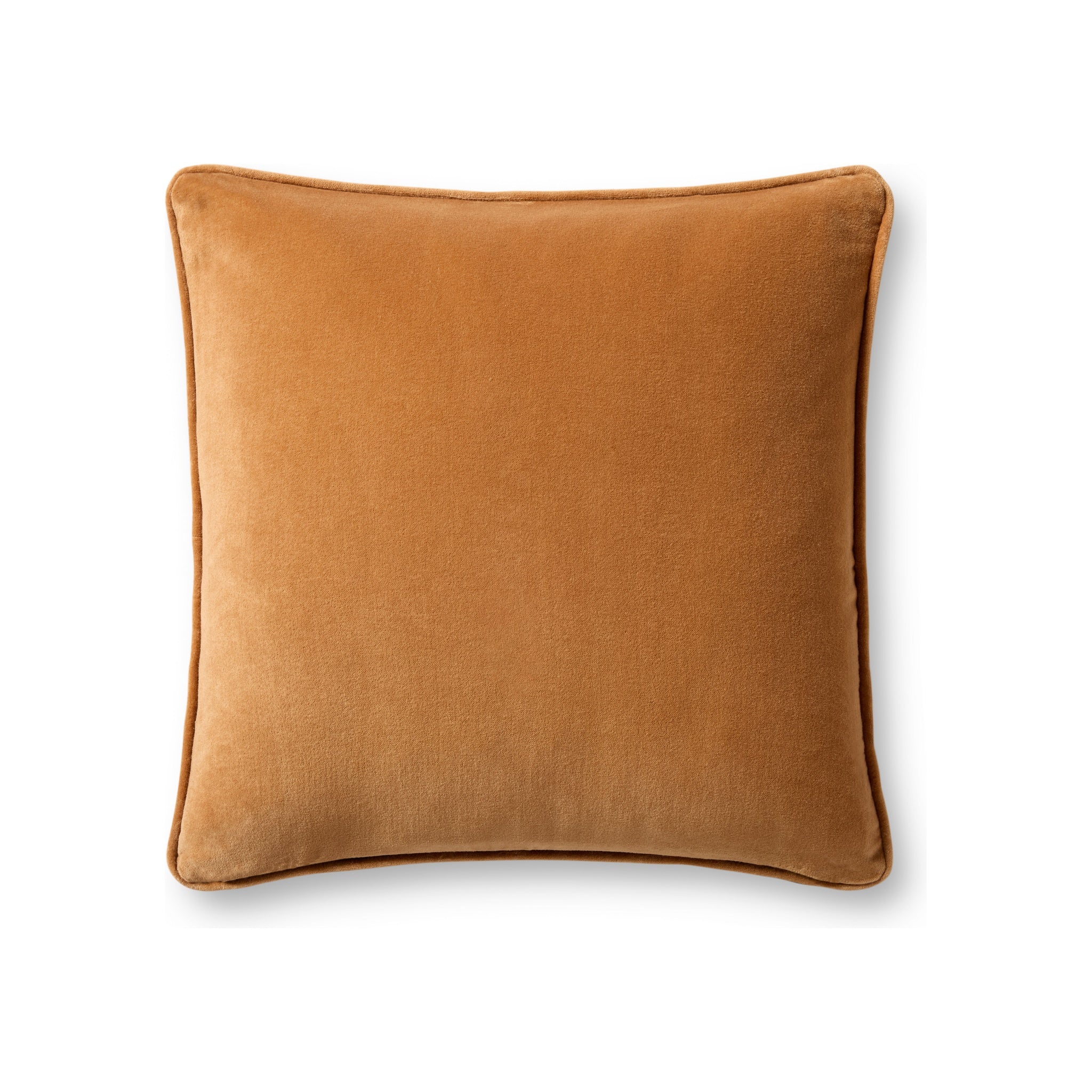 Magnolia Home by Joanna Gaines x Loloi Lydia Pillow, Rust 18x18 with Down Insert
