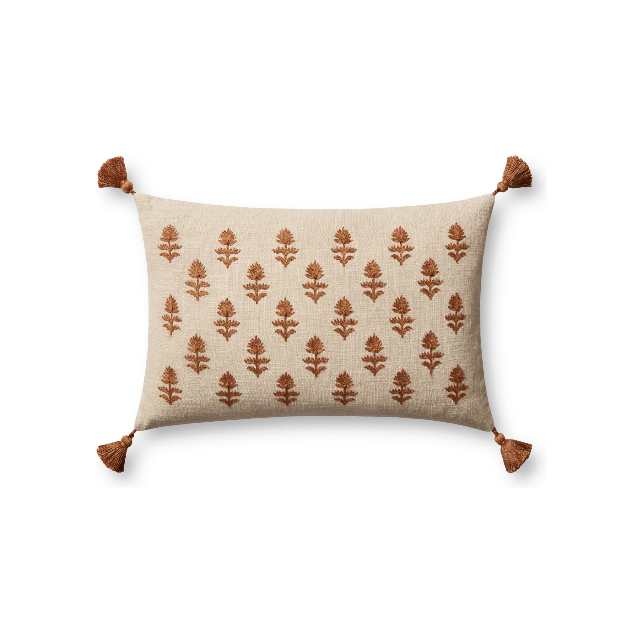 Magnolia Home by Joanna Gaines x Loloi Addison Pillow Throw Pillows Loloi Beige / Rust 13" x 21" Cover Only