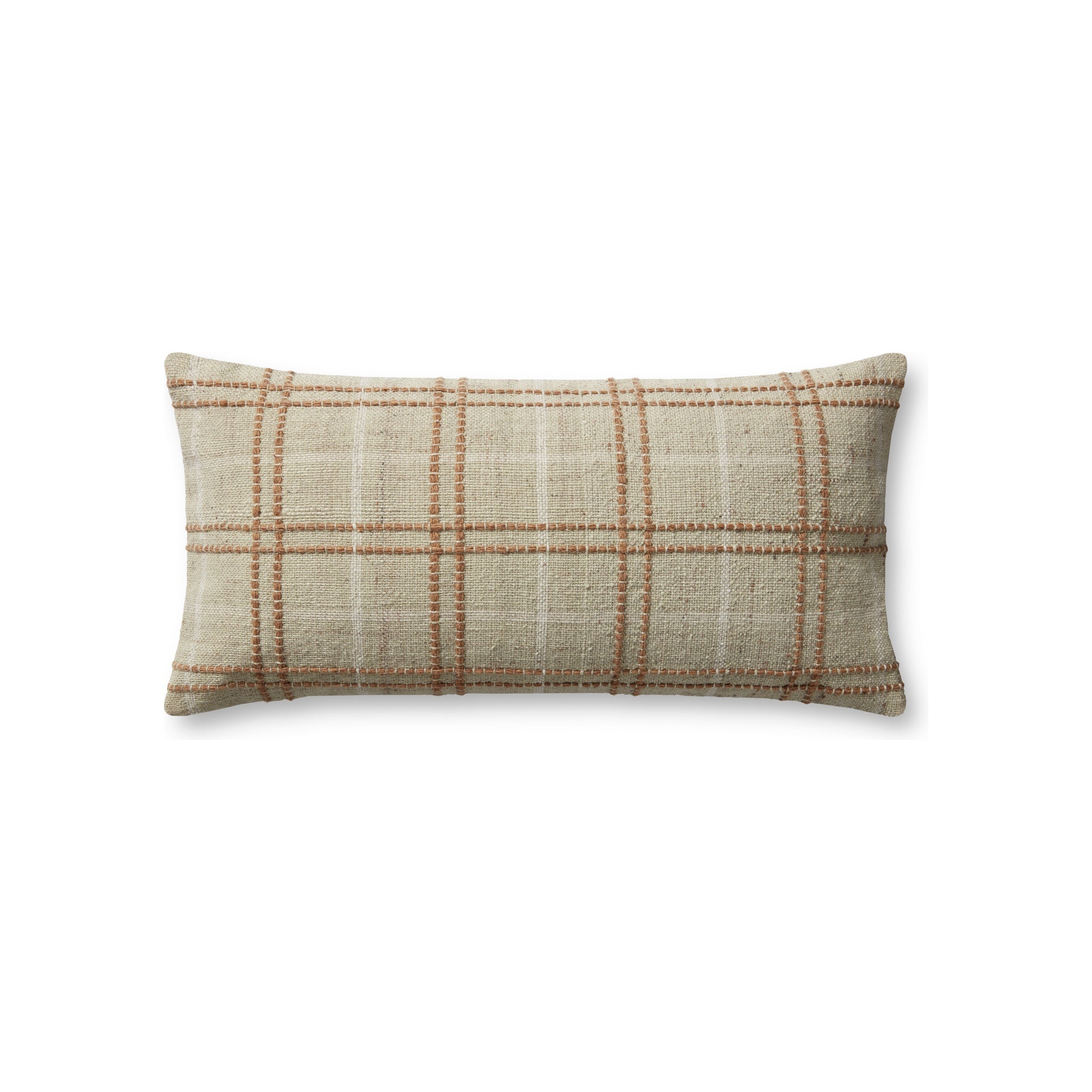Magnolia Home by Joanna Gaines x Loloi Parker Pillow Throw Pillows Loloi Sage / Rust 12" x 27" Cover Only