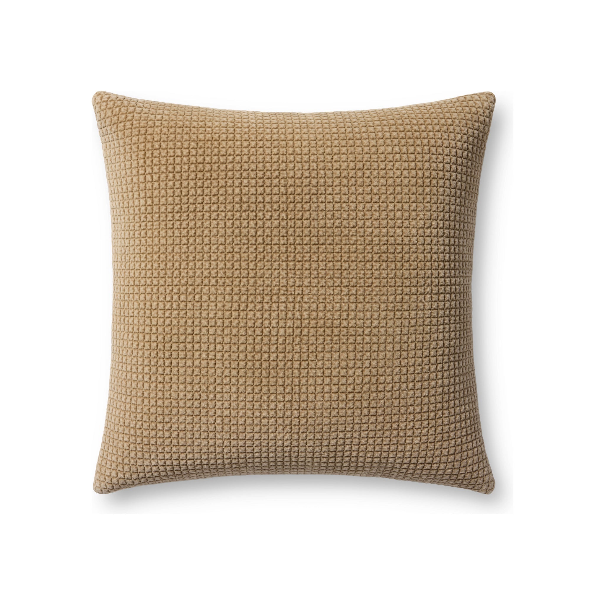 Loloi Dancy Pillow, Tan 22" x 22" Cover Only