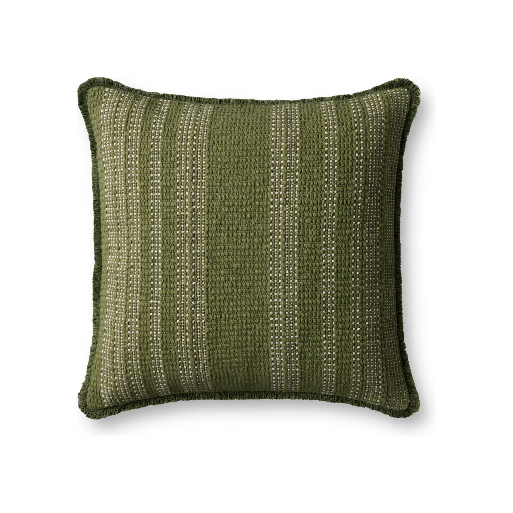 Loloi Edmund Pillow, Green / Ivory 20" x 20" Cover Only