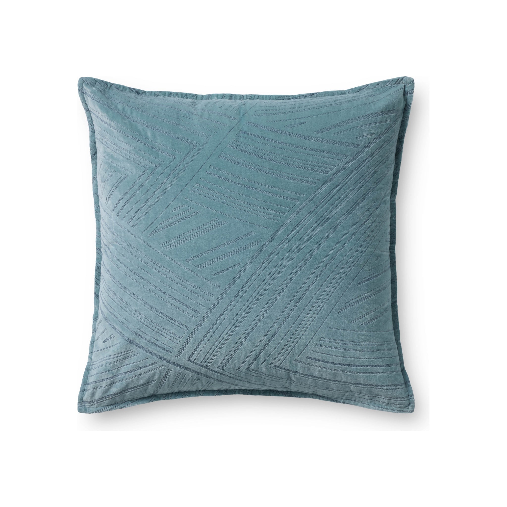 Brigette Romanek x Loloi Blythe Pillow, Blue 26" x 26" Cover Only