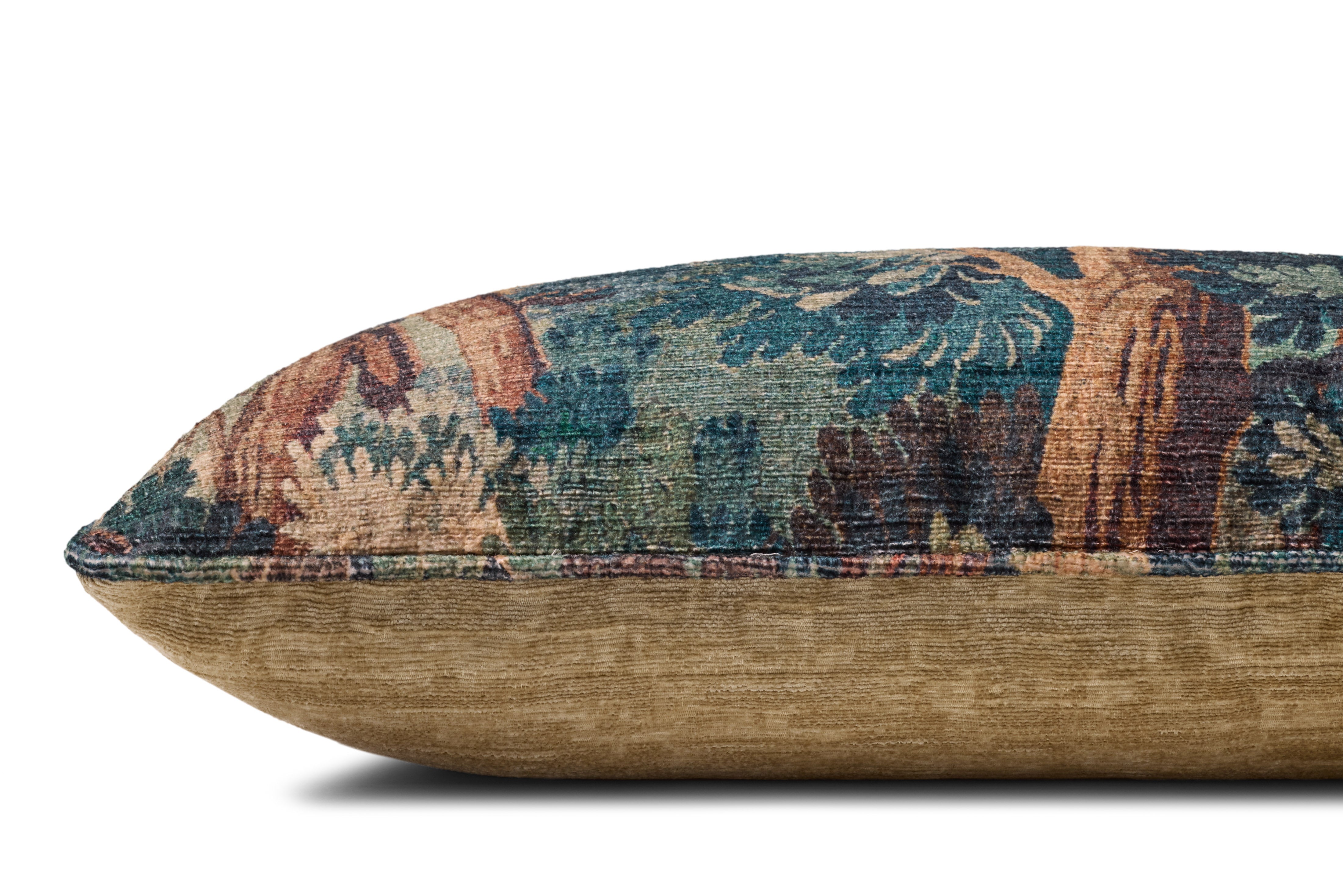 Loloi Evergreen Tapestry Long Lumbar Pillow