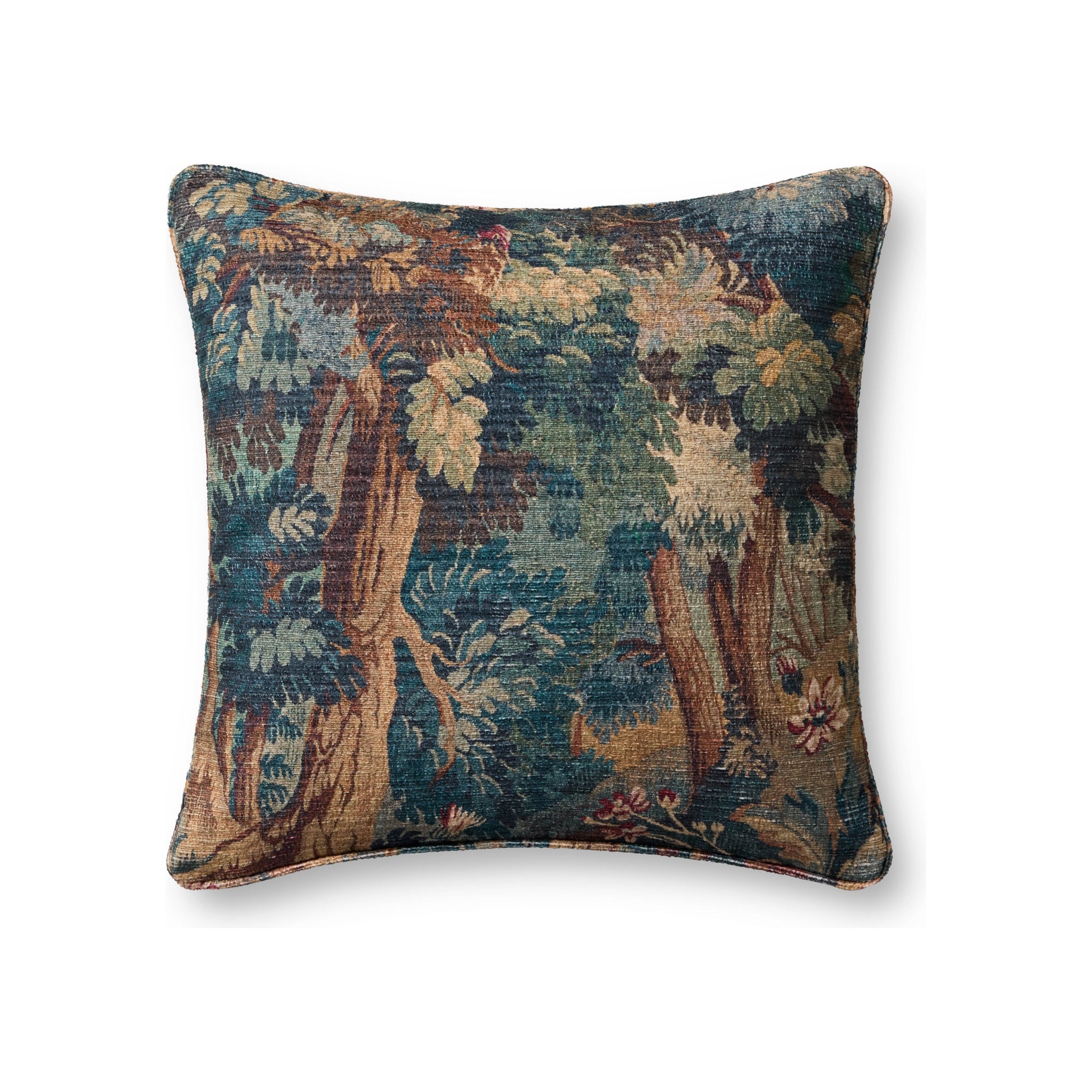 Loloi Evergreen Tapestry Pillow Throw Pillows Loloi 20" x 20" Cover Only