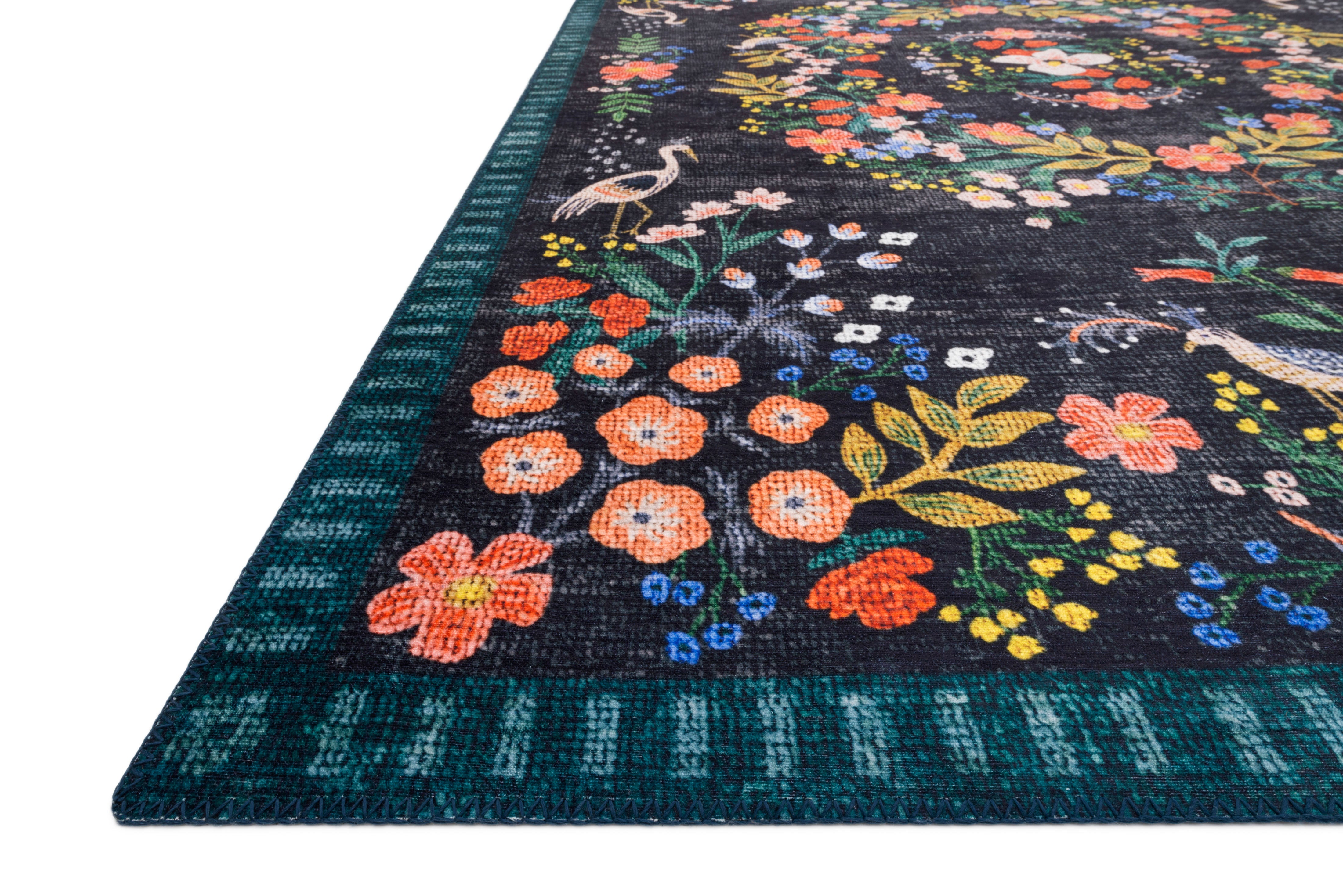 Rifle Paper Co. x Loloi Palais Black / Multi Rug 2-patterned rugs Loloi