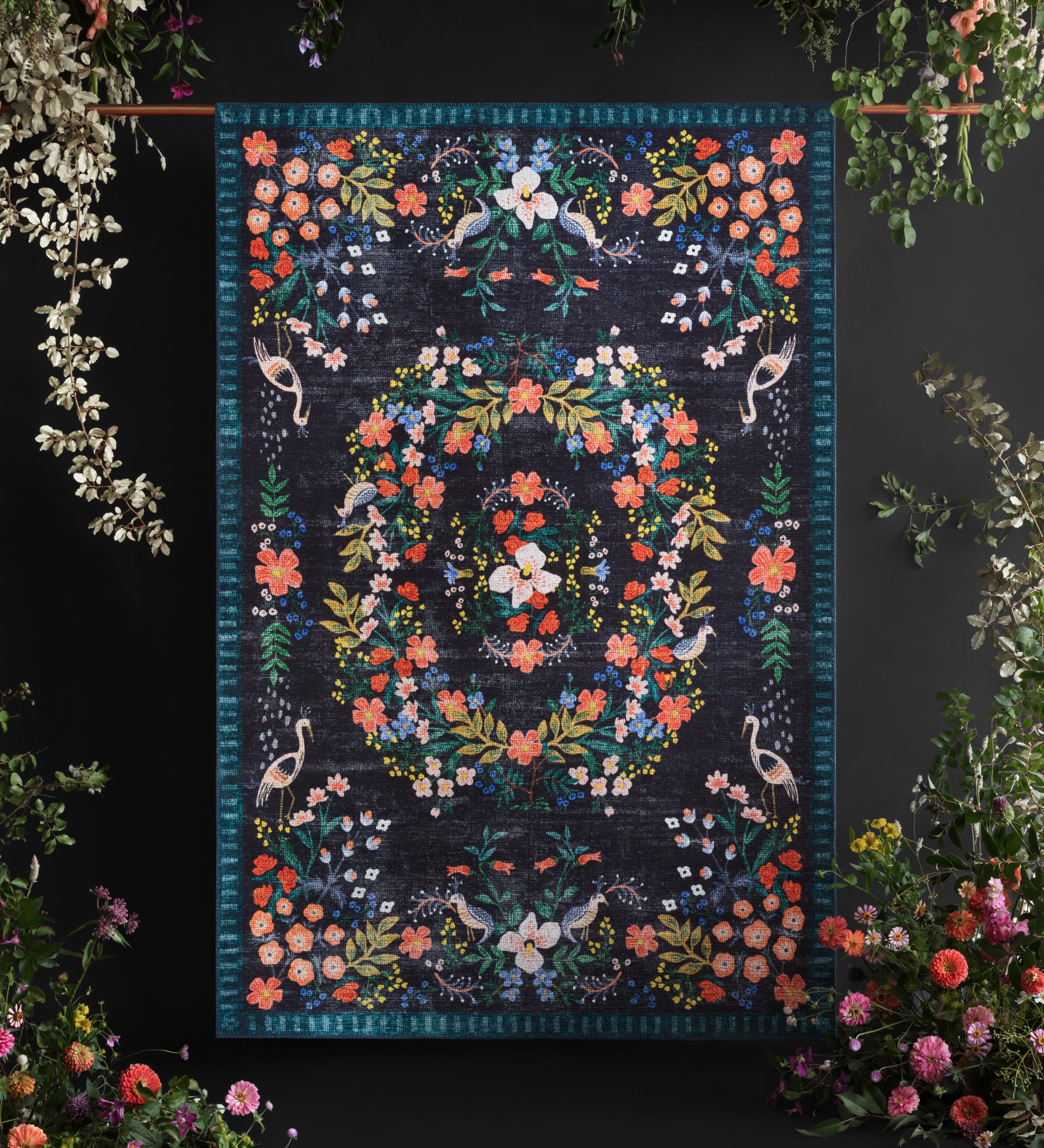 Rifle Paper Co. x Loloi Palais Black / Multi Rug