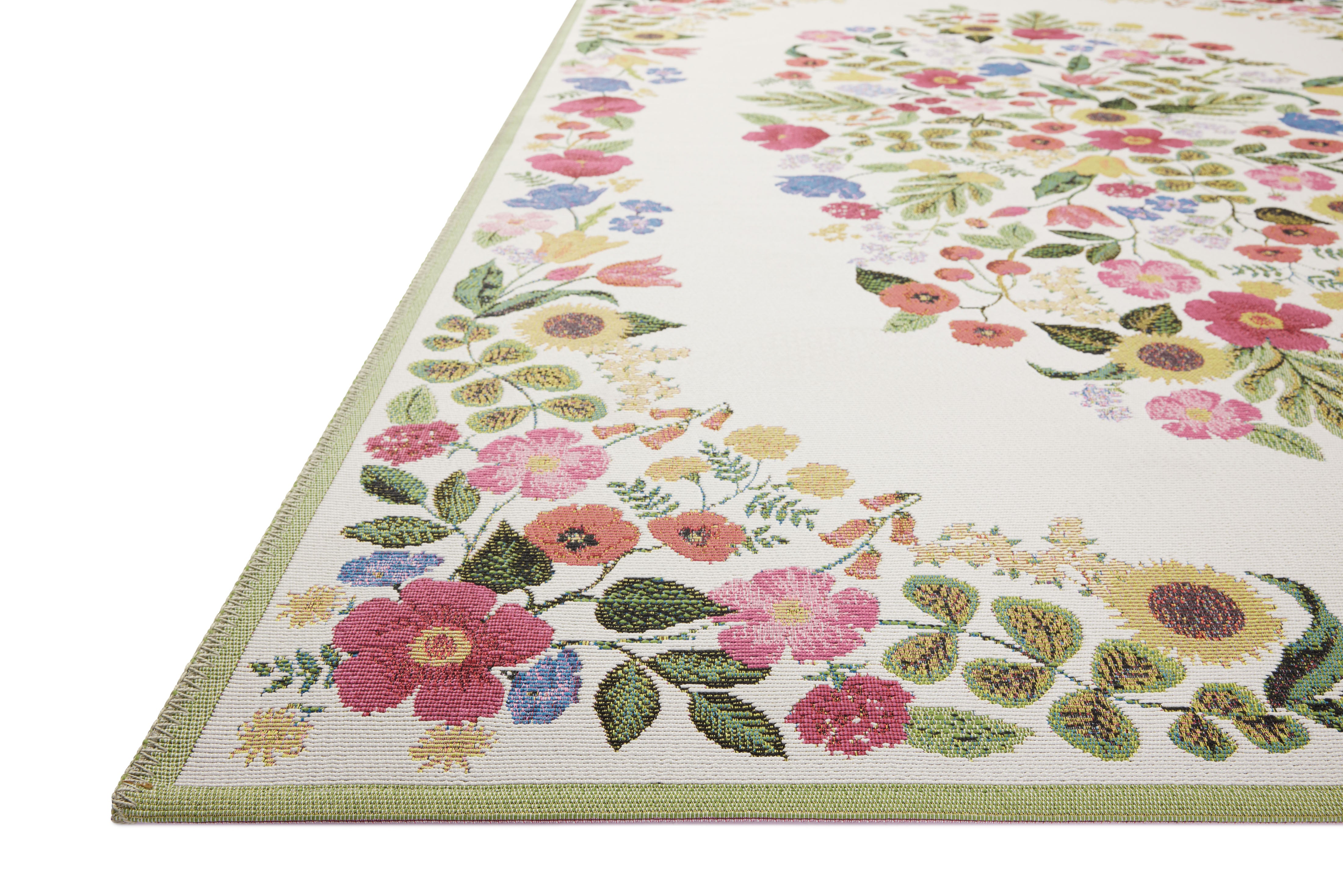 Rifle Paper Co. x Loloi Perennial Cream Sample Rug RUGS - synthetic Loloi