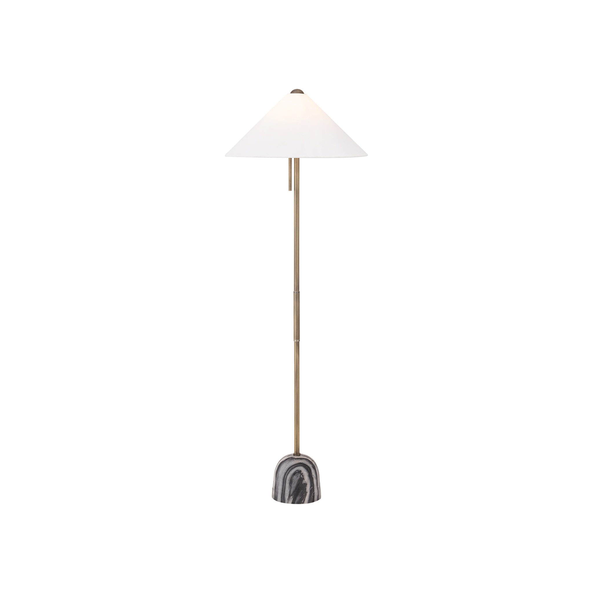 Millbrae Floor Lamp, Patina Brass