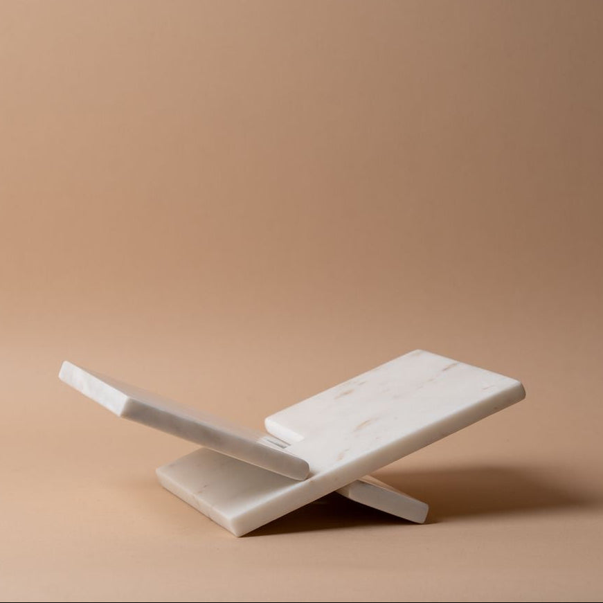 White Marble Book Stand book holder Creative Co-op (DYA)