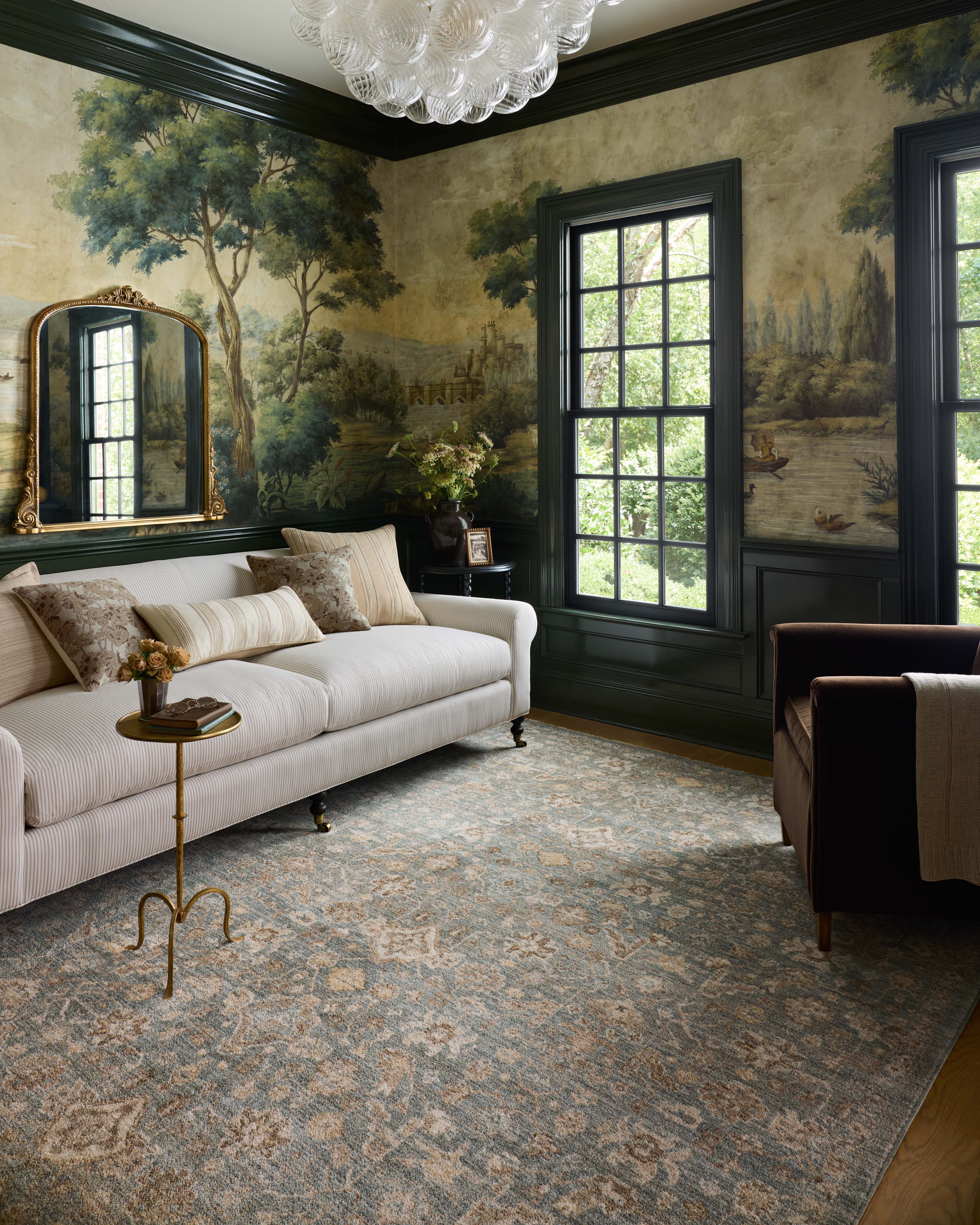 IN STORE - Chris Loves Julia x Loloi Palma Blue / Natural Rug IN STORE - rugs Loloi
