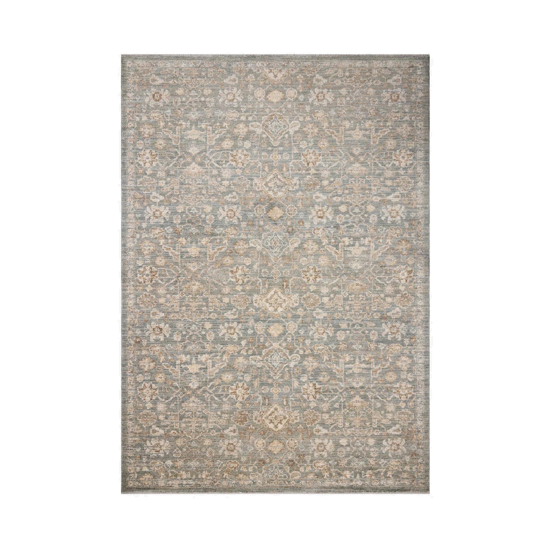 Chris Loves Julia x Loloi Palma Blue / Natural Rug RUGS - synthetic Loloi