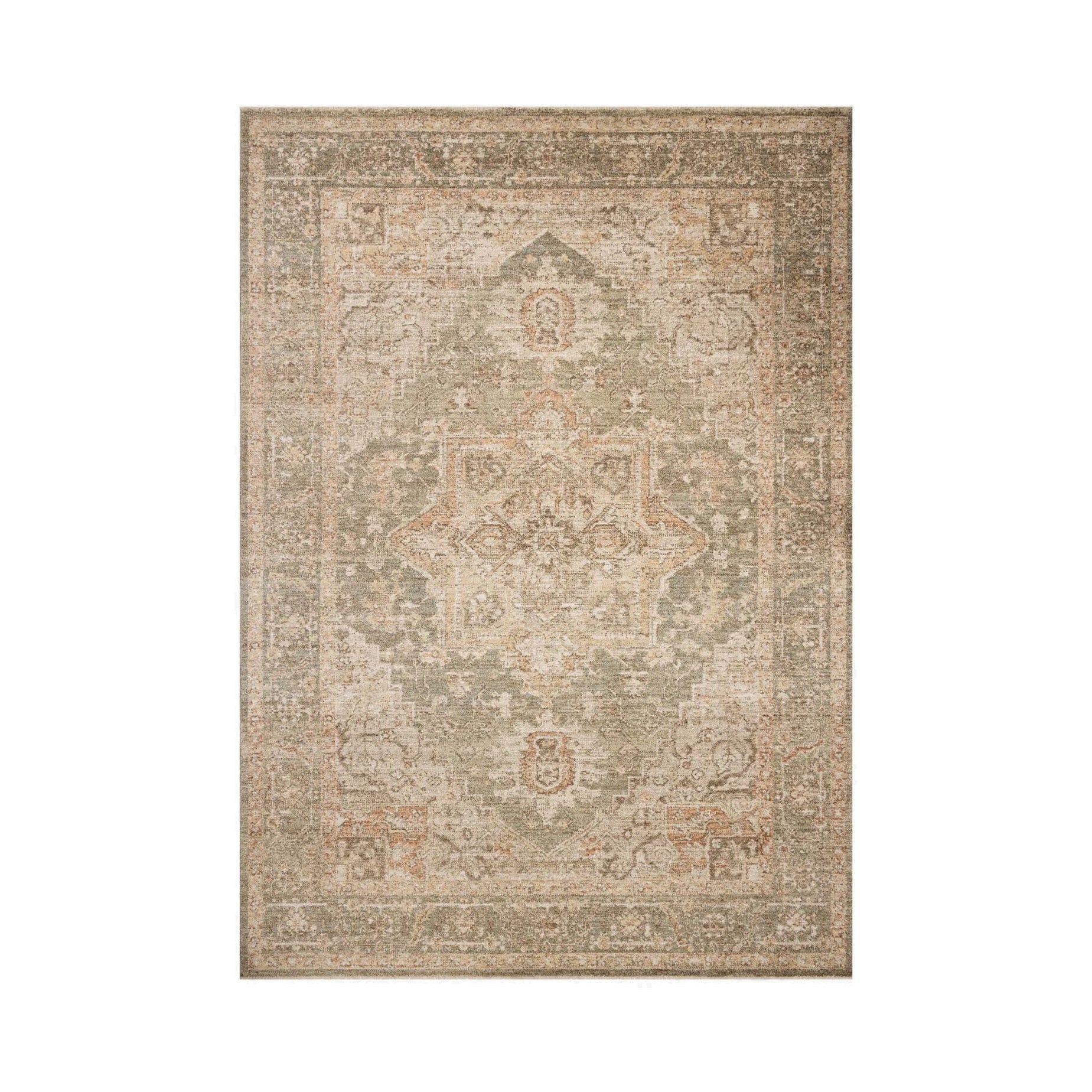 Chris Loves Julia x Loloi Palma Olive / Spice Rug RUGS - synthetic Loloi