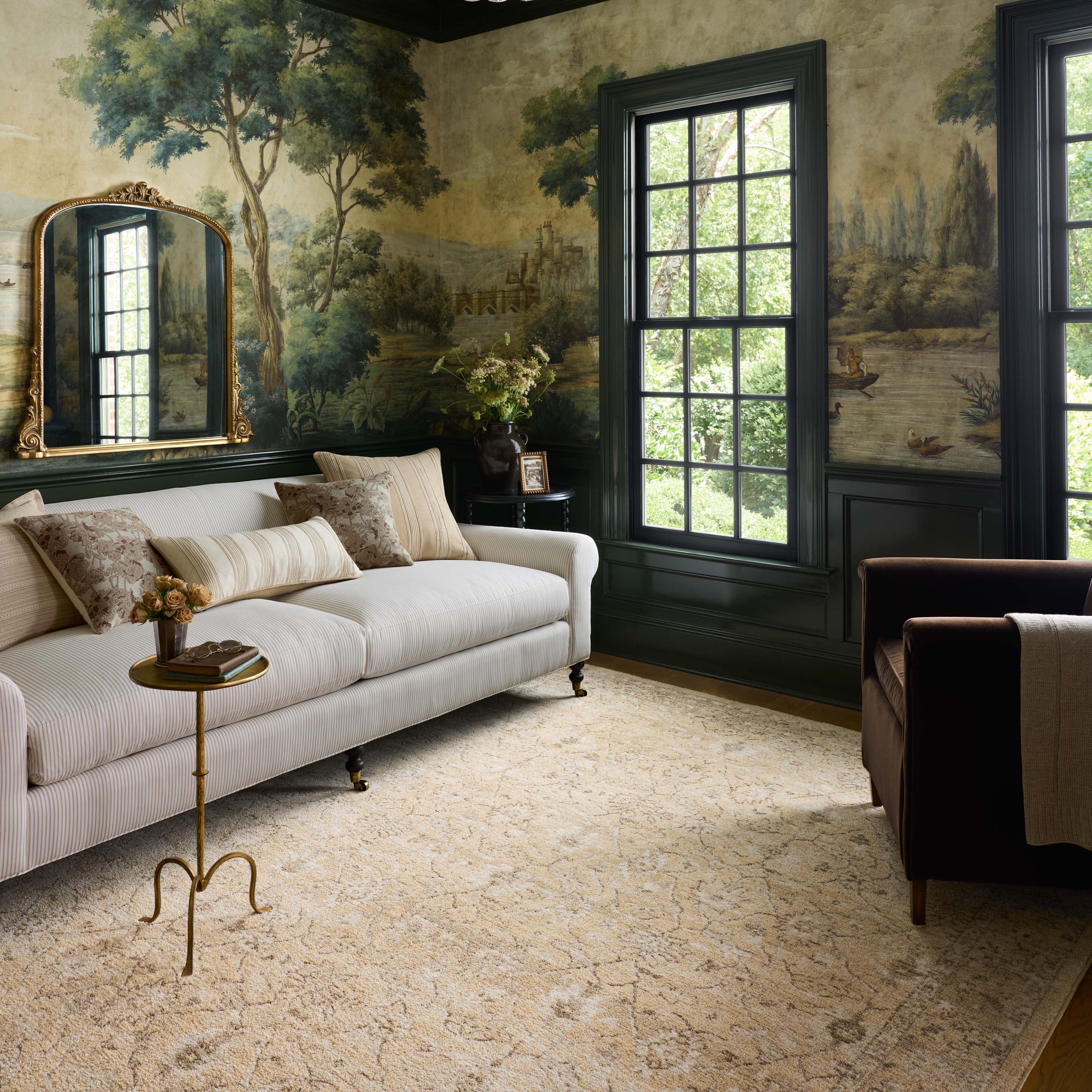 Chris Loves Julia x Loloi Palma Wheat / Bark Rug RUGS - synthetic Loloi