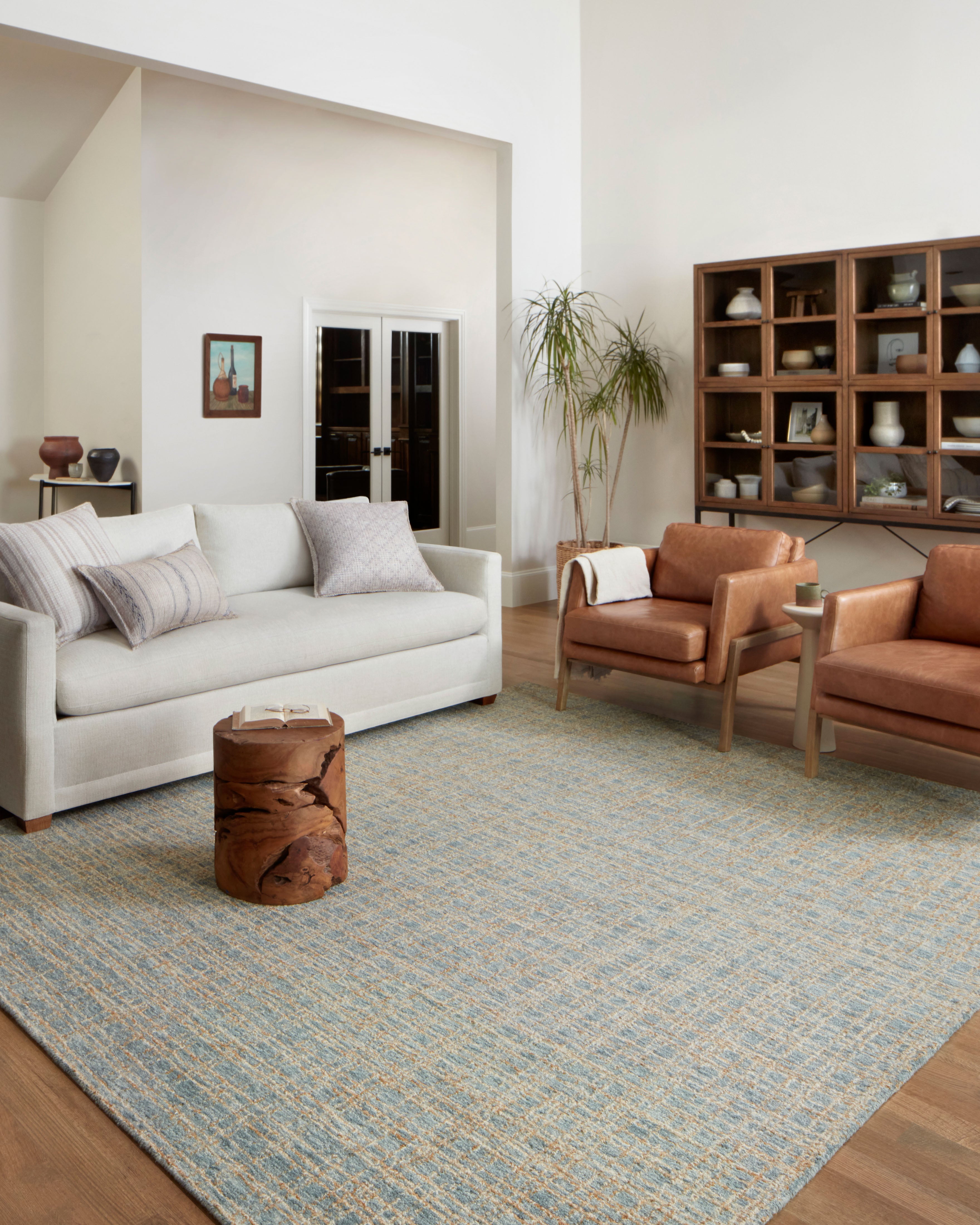 Chris Loves Julia x Loloi Polly Blue / Sand Rug 0-RUGS - jute Loloi