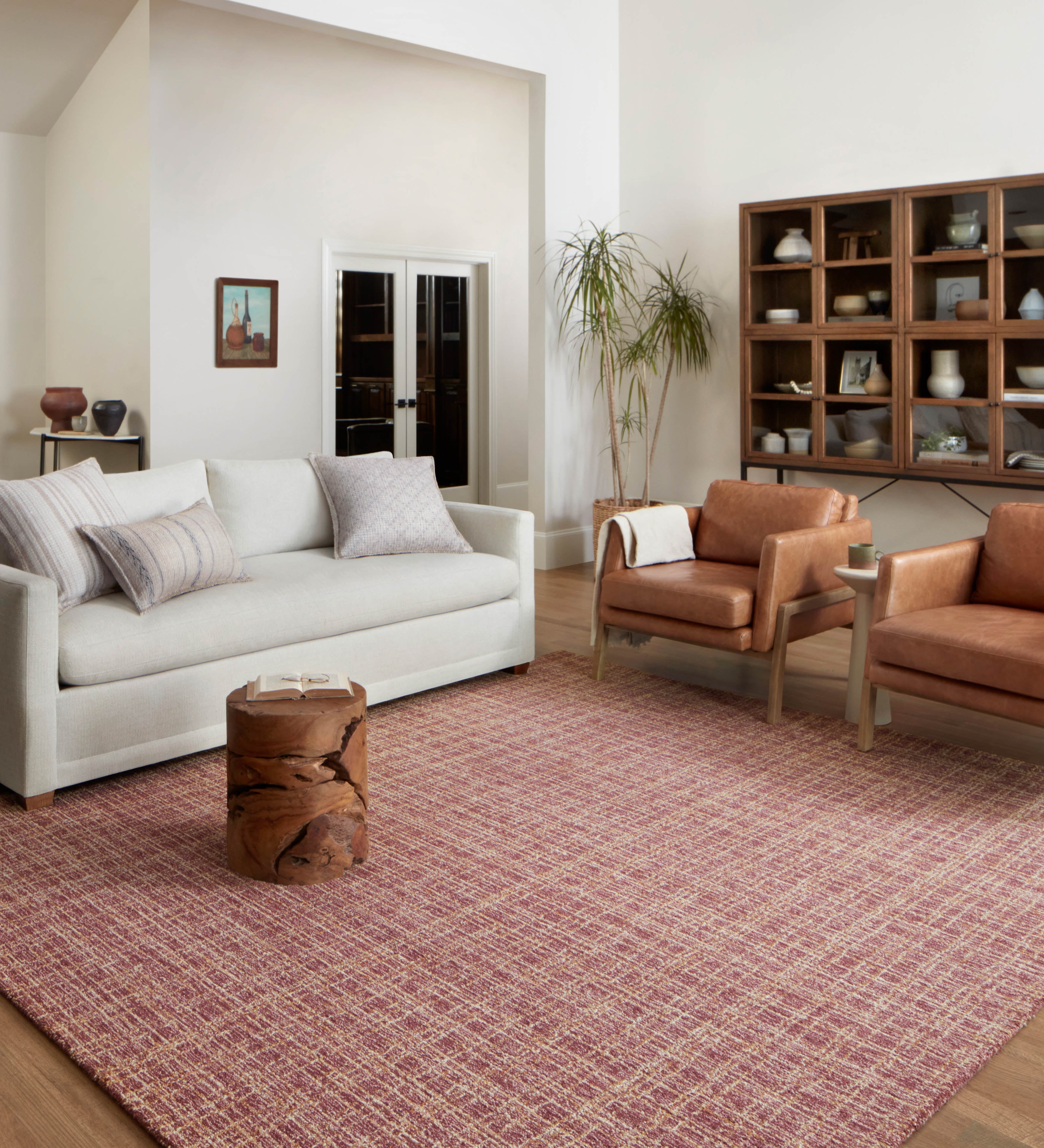 Chris Loves Julia x Loloi Polly Berry / Natural Rug