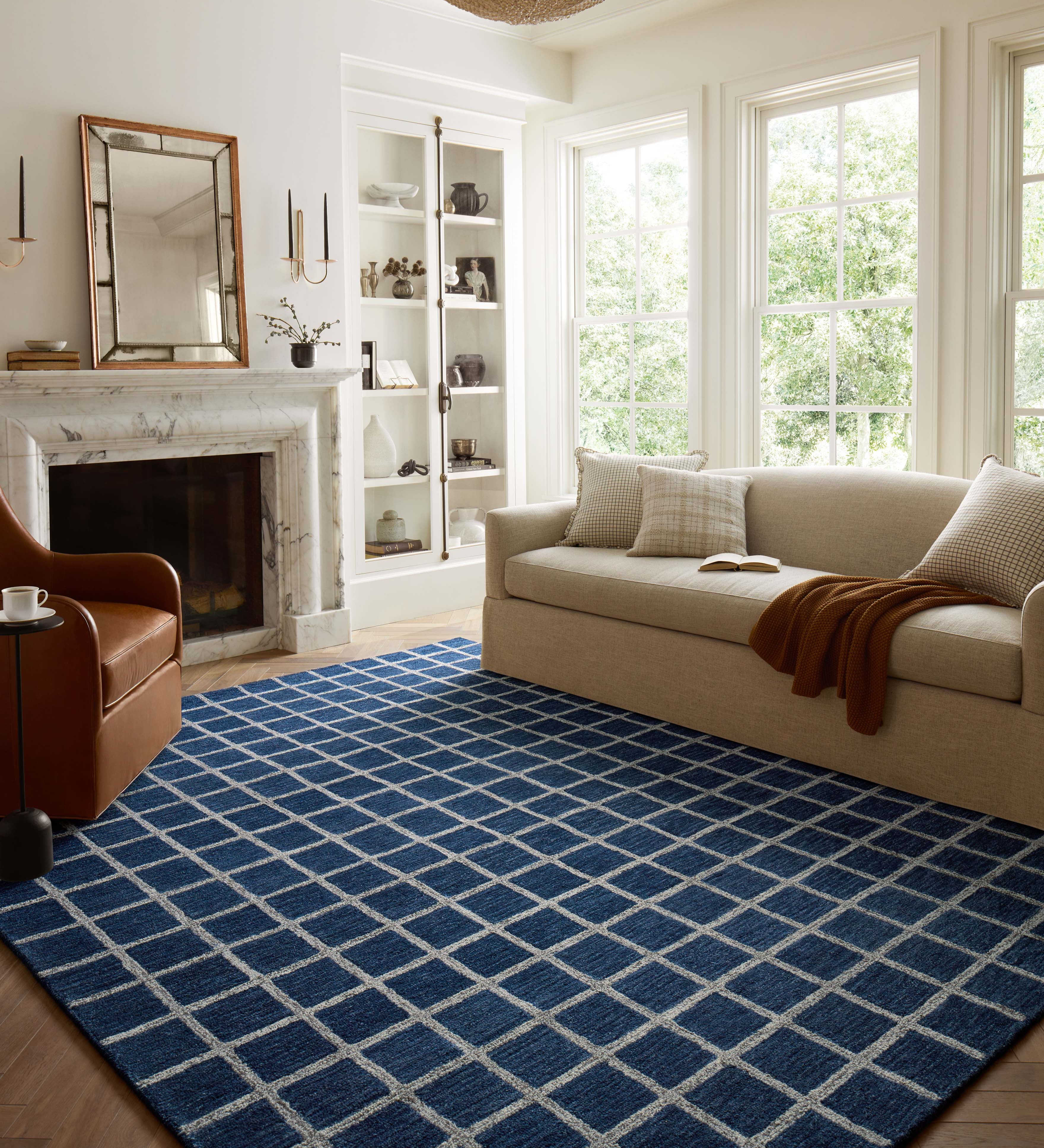 Chris Loves Julia x Loloi Polly Navy / Silver Rug