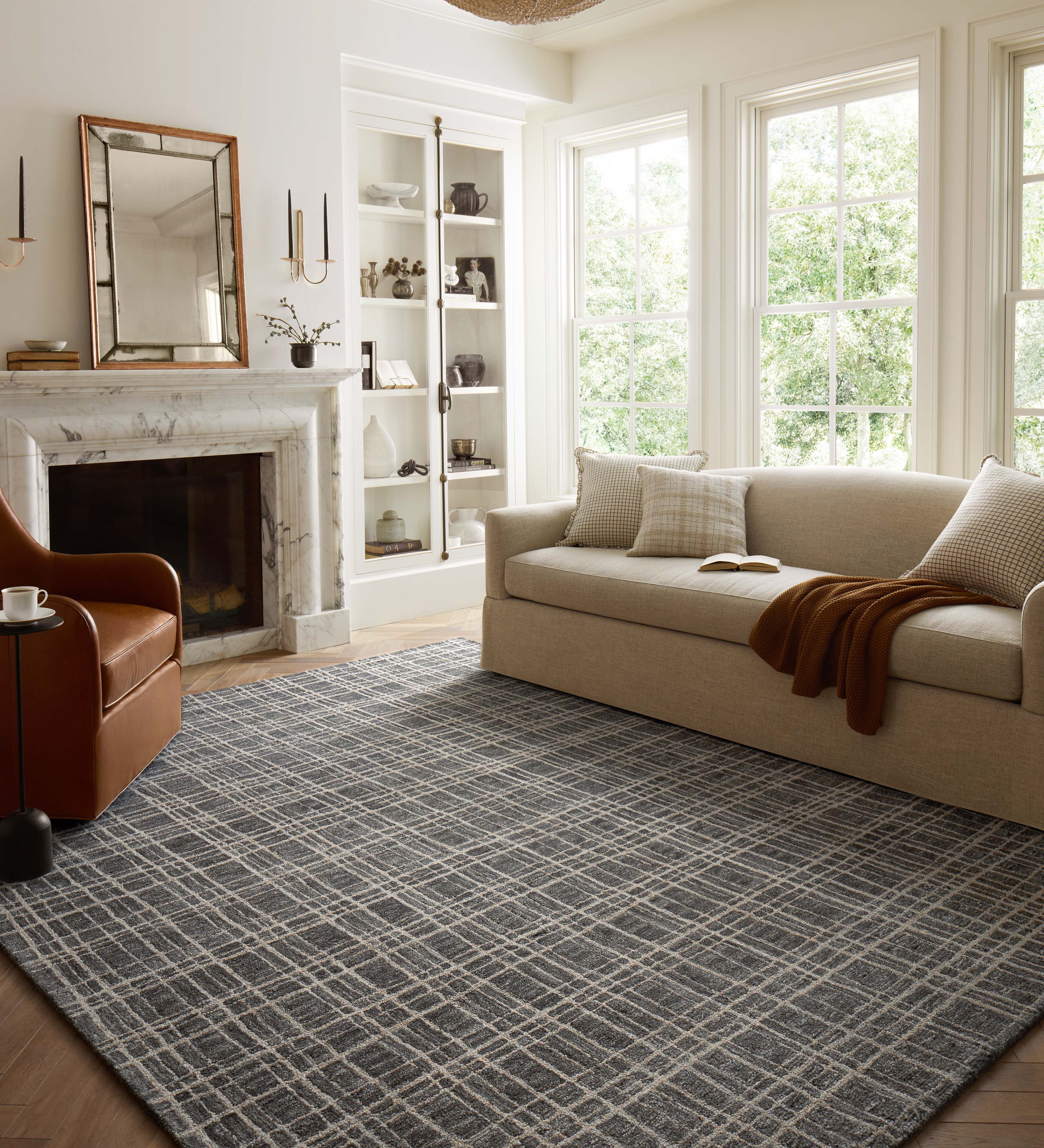 Chris Loves Julia x Loloi Polly Graphite / Pebble Rug 0-RUGS - jute Loloi